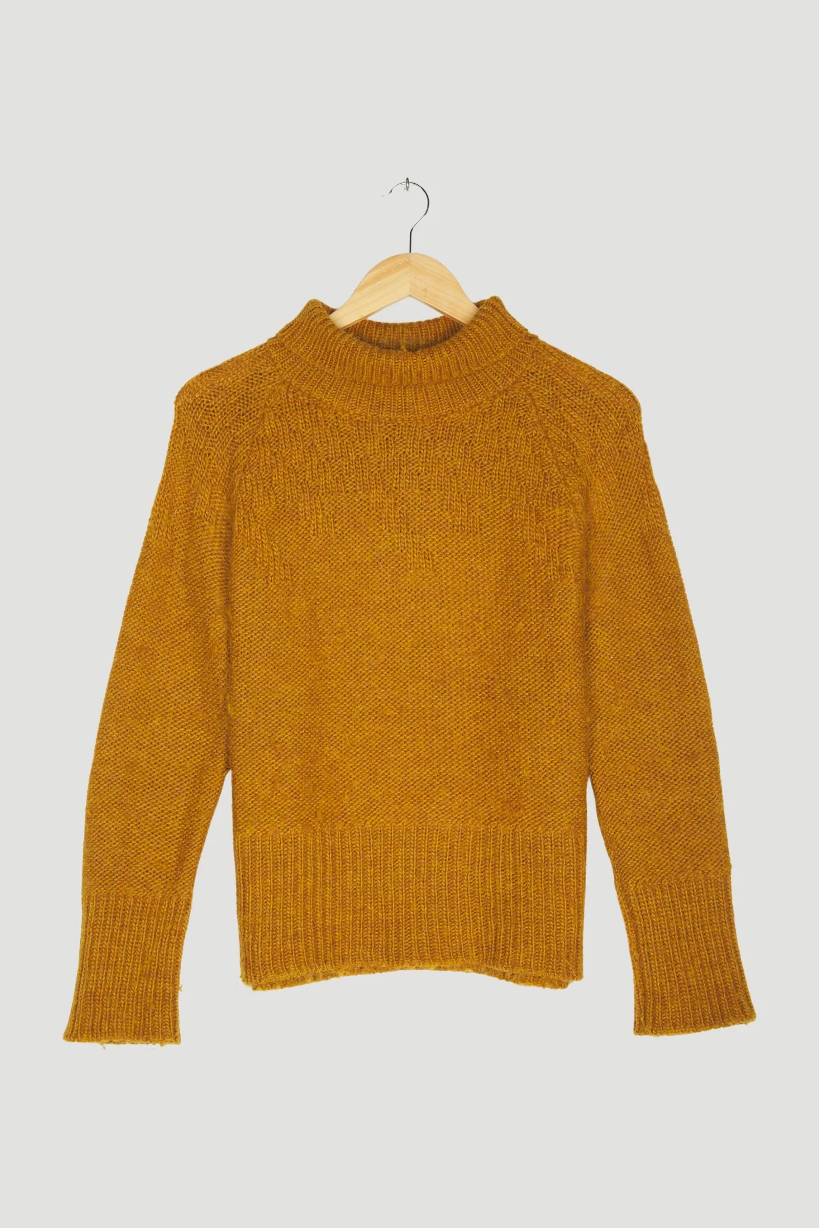 Secondhand Raglan-Pullover aus Alpaka und Schurwolle