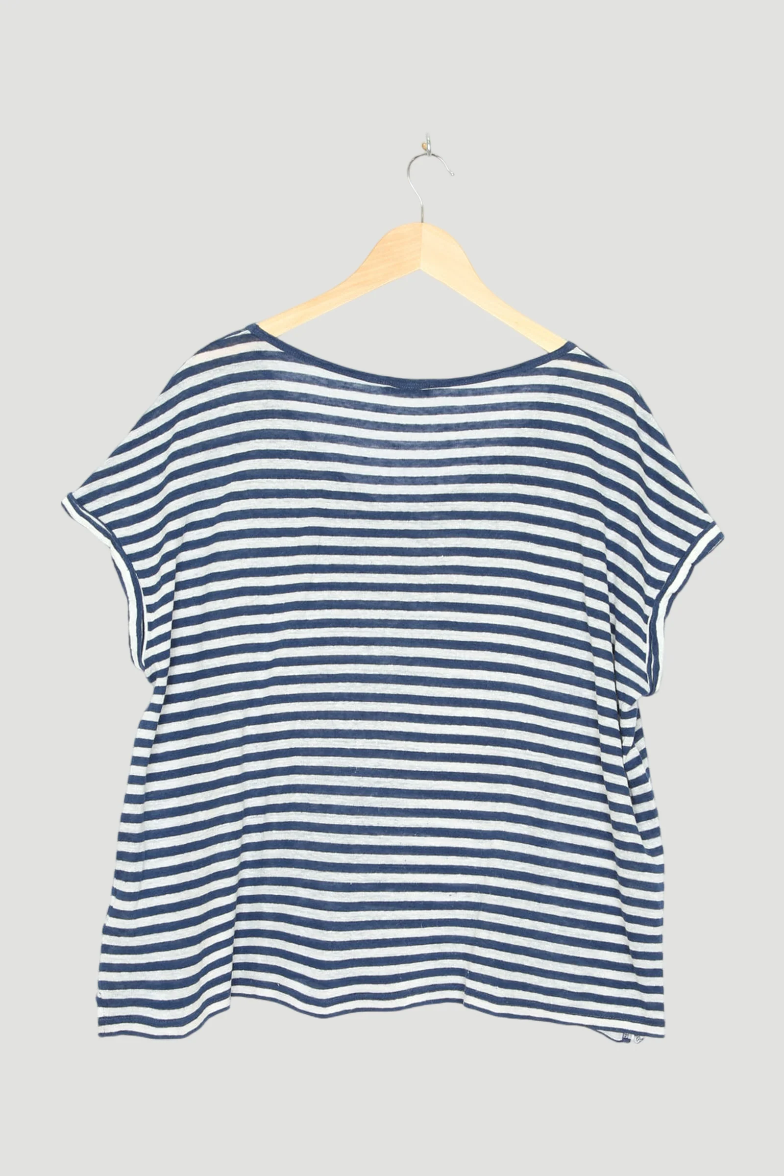 Secondhand Ringel-Kurzarmshirt aus reinem Leinen - Image 2