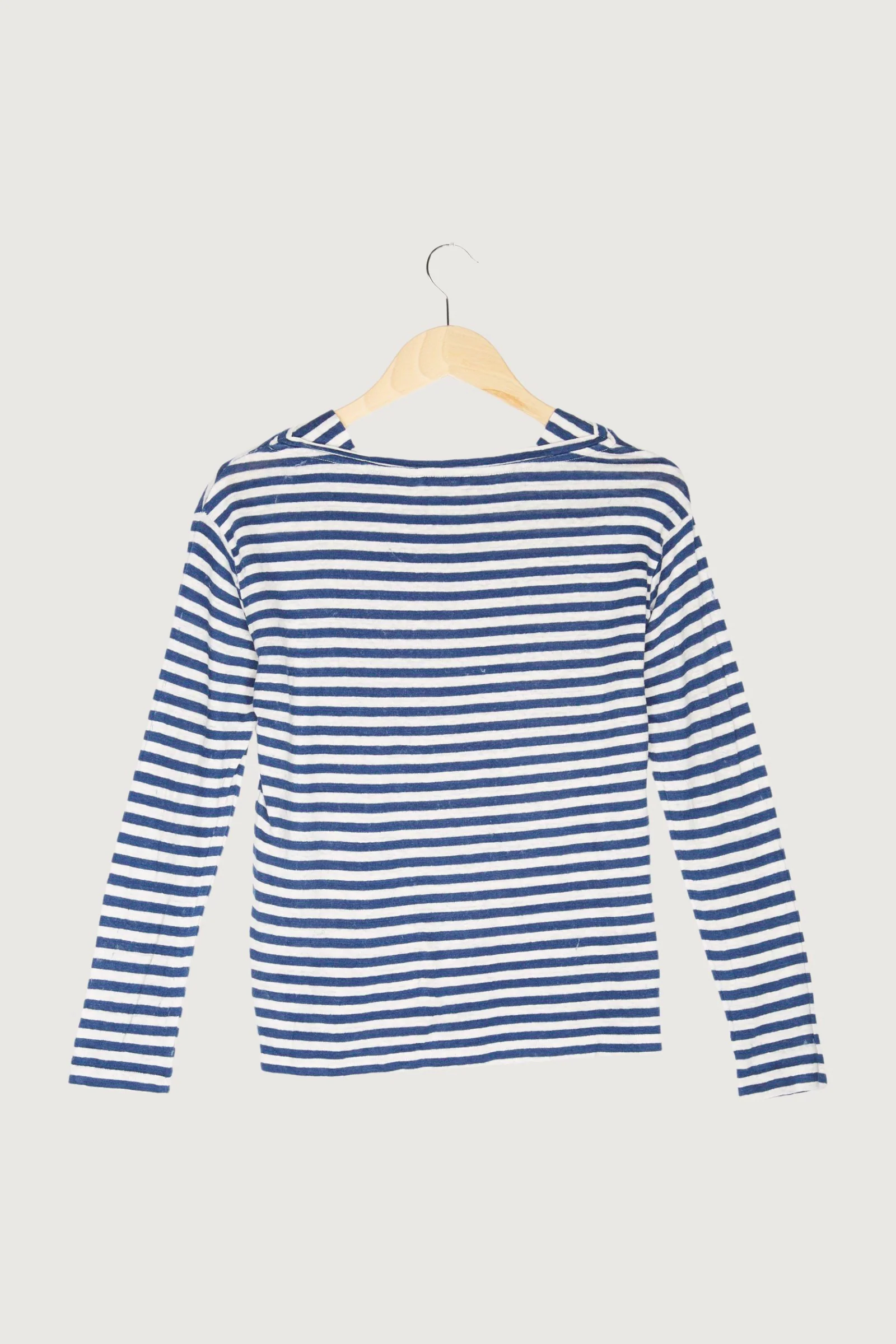 Secondhand Ringel-Langarmshirt aus reinem Leinen - Image 2