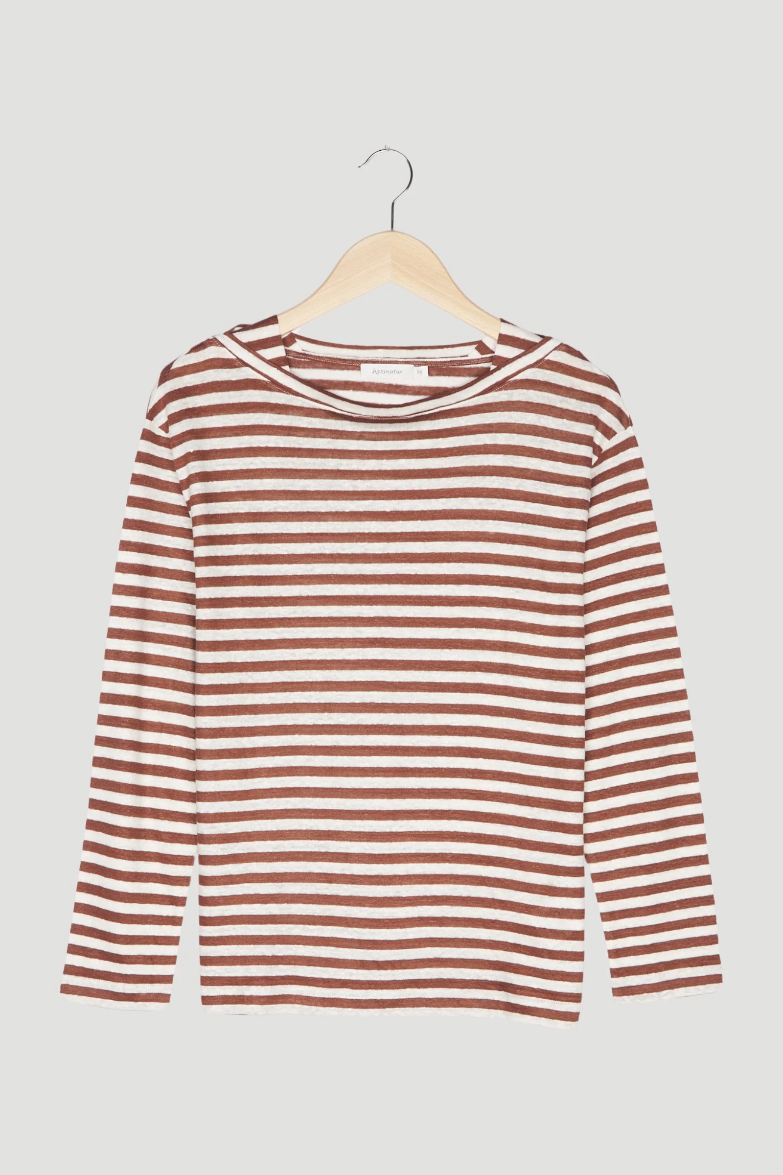 Secondhand Ringel-Langarmshirt aus reinem Leinen - Image 4