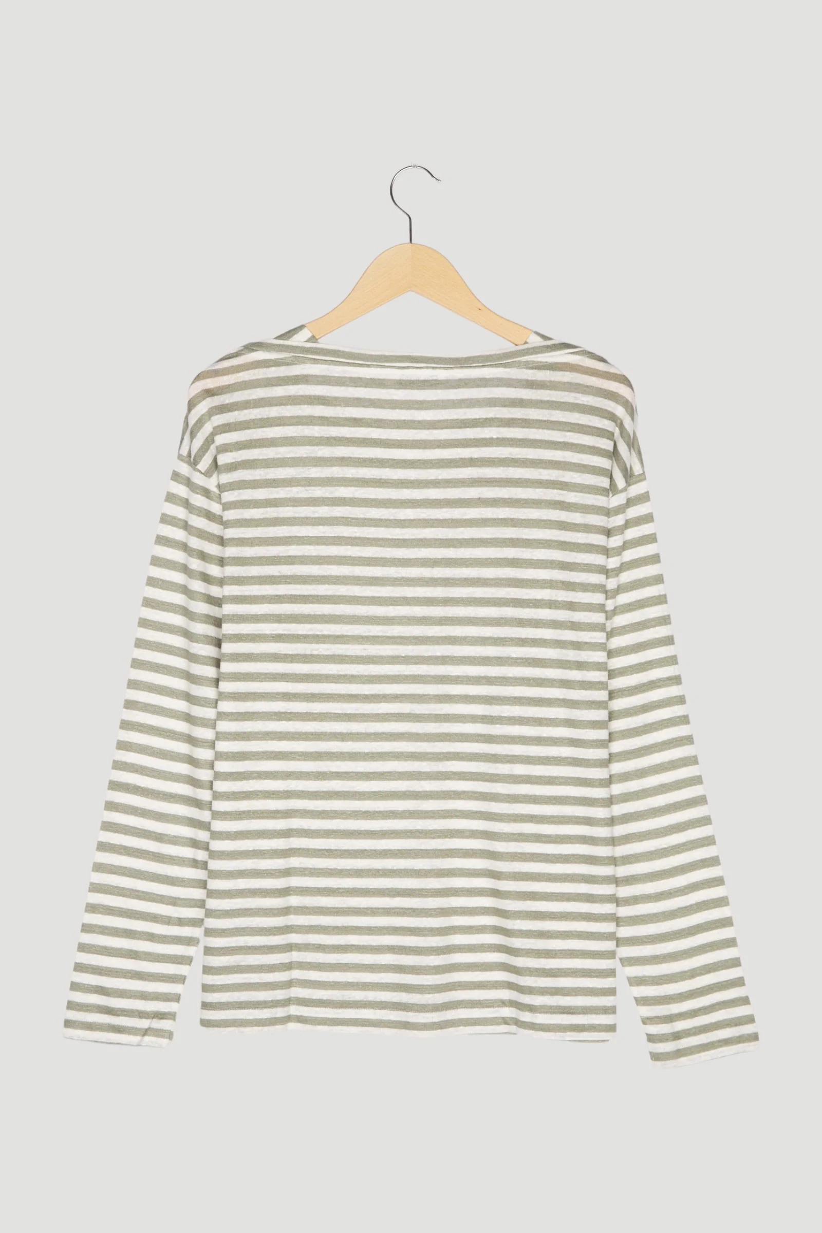 Secondhand Ringel-Langarmshirt aus reinem Leinen - Image 8