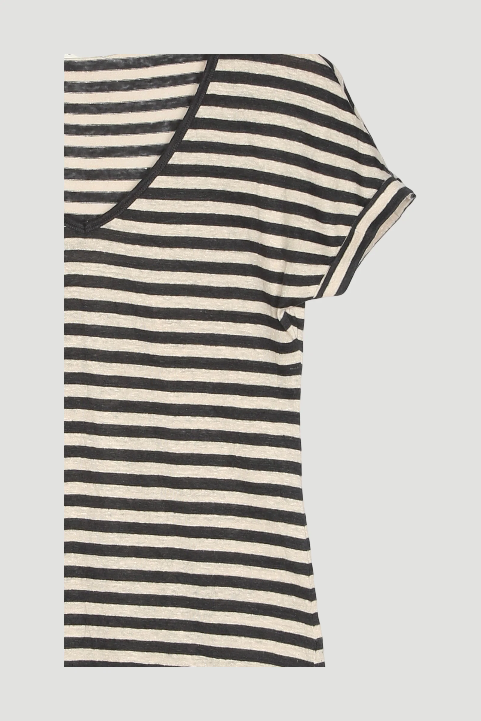Secondhand Ringel-Shirt aus reinem Leinen - Image 3
