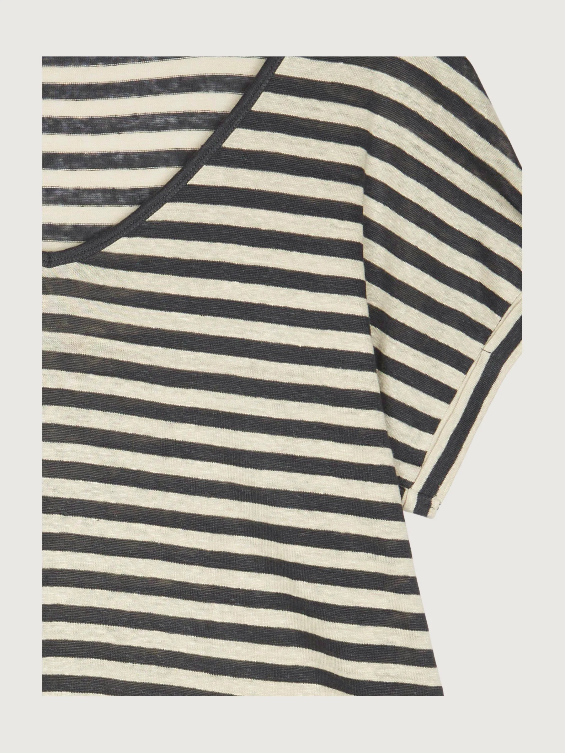 Secondhand Ringel-Shirt aus reinem Leinen - Image 9