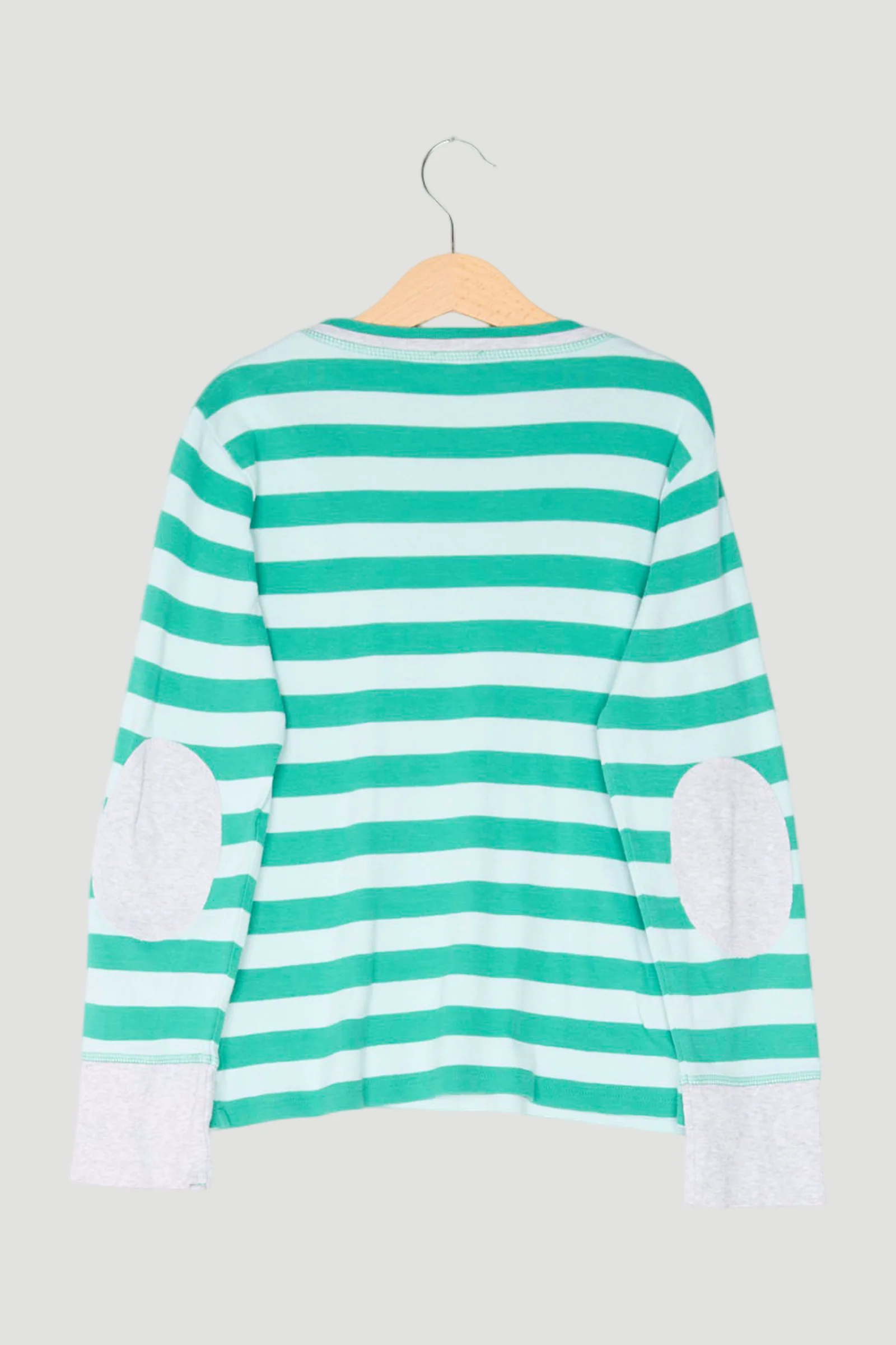Secondhand Ringelshirt mit Patches aus reiner Bio-Baumwolle - Image 2