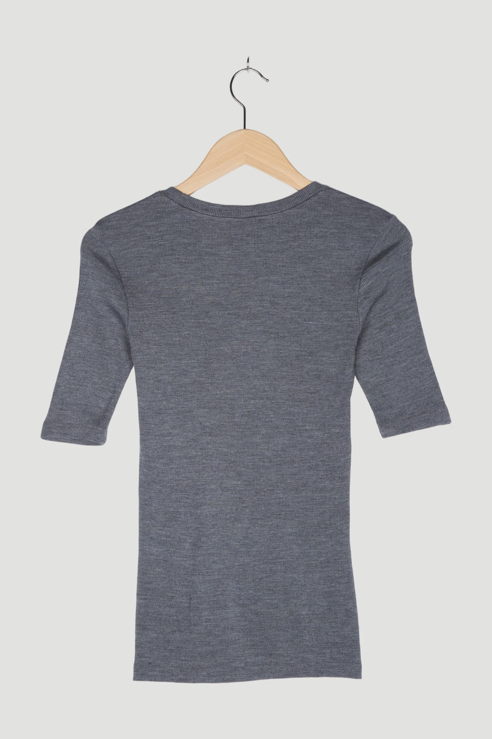 Secondhand Rippshirt aus Bio-Merinowolle mit Seide - Image 2