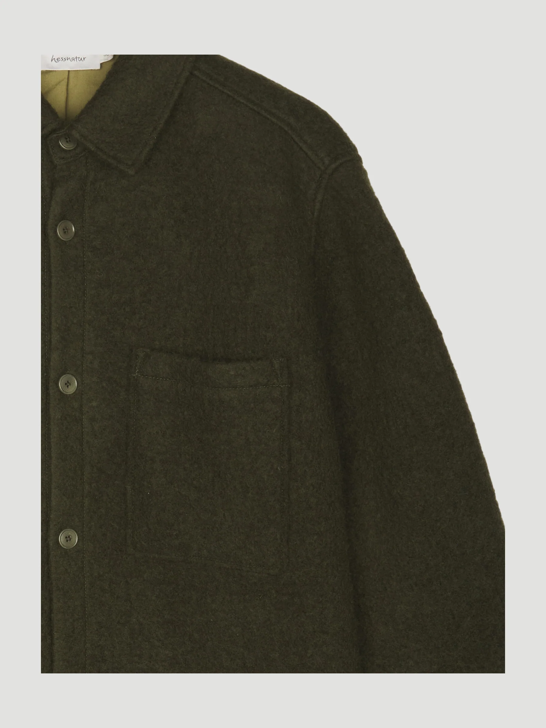 Secondhand Shirt-Jacket aus Schurwolle mit Bio-Baumwolle - Image 3