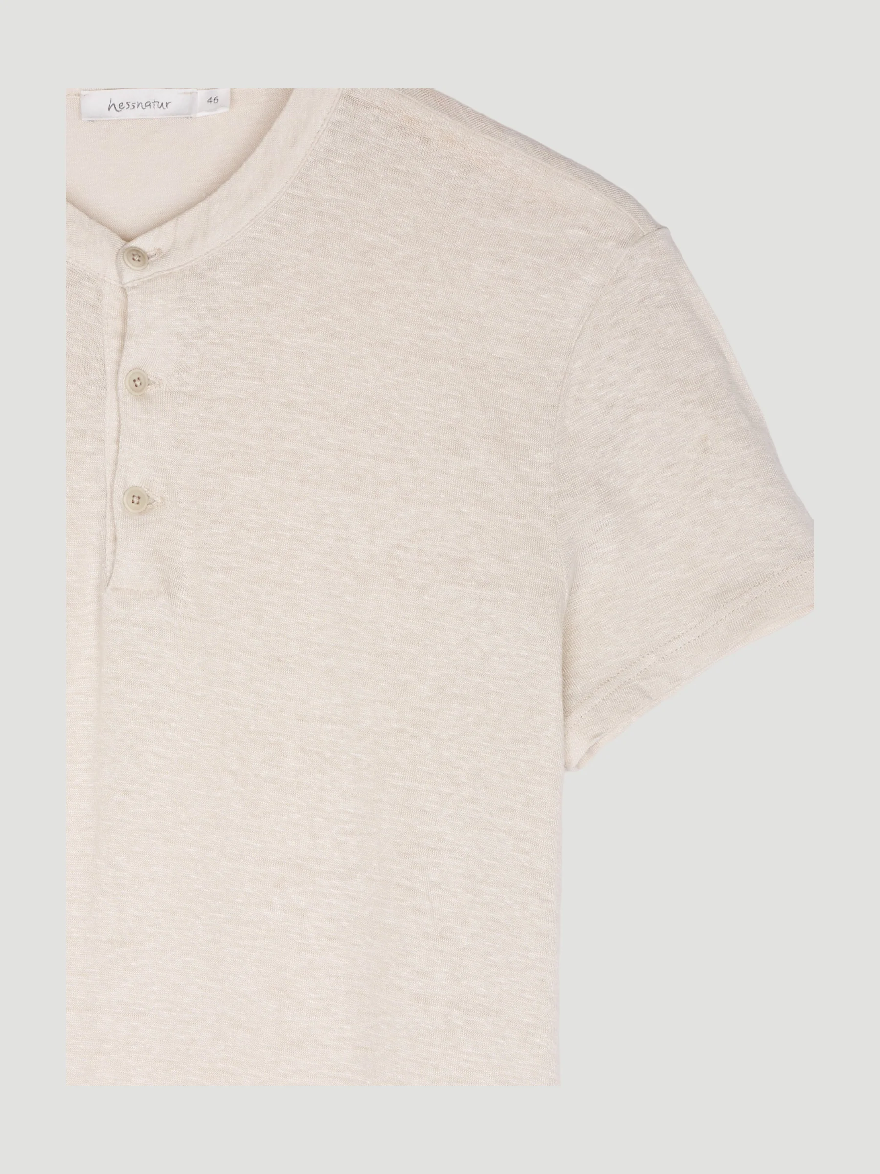 Secondhand Shirt mit Stehkragen aus reinem Leinen - Image 3