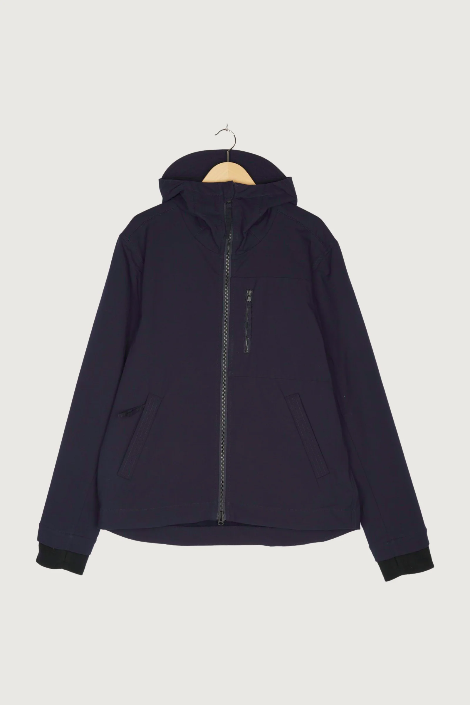 Secondhand Softshell Kapuzenjacke aus Bio-Baumwolle