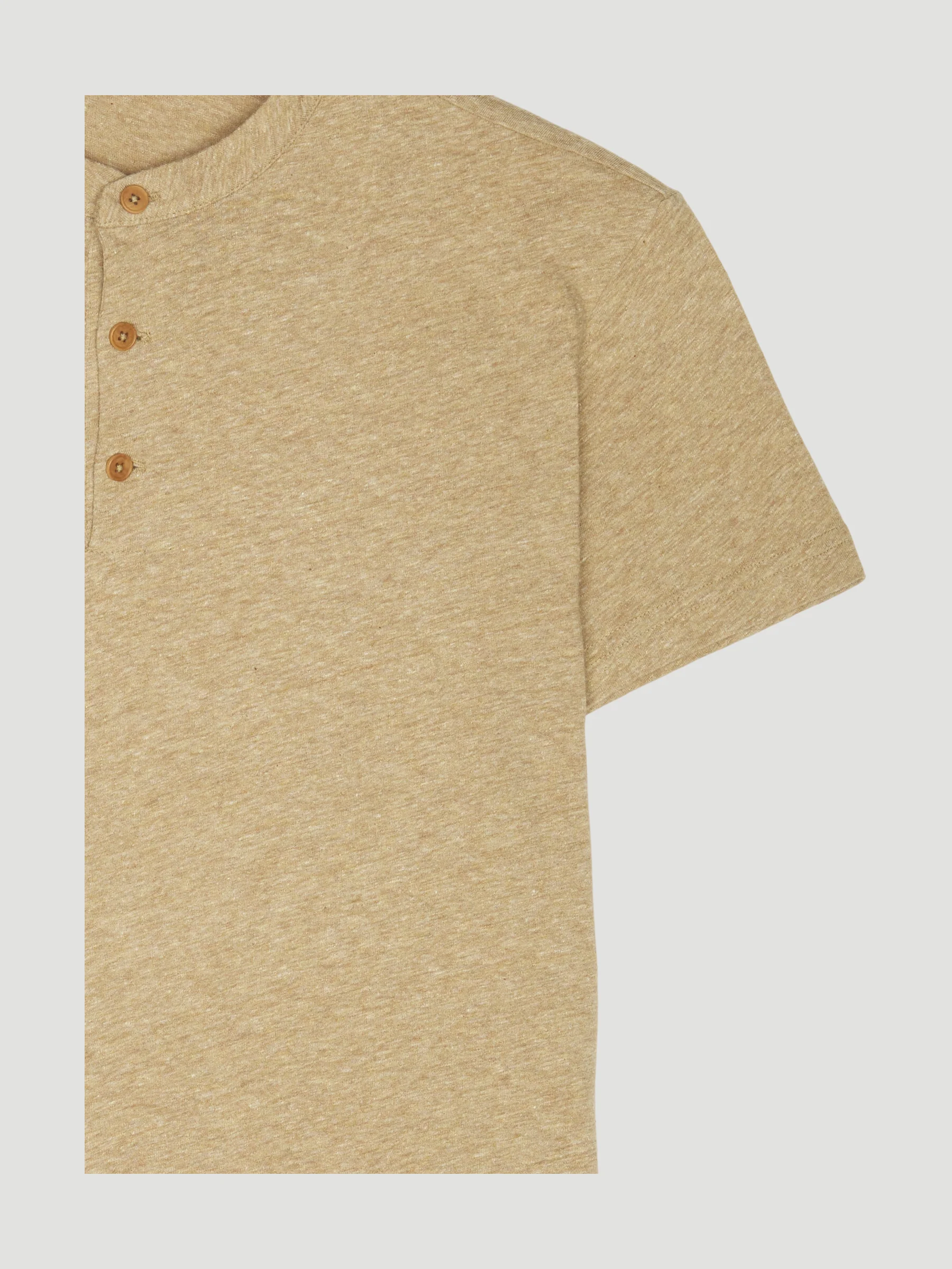 Secondhand Stehkragen-Shirt aus Bio-Baumwolle mit Leinen - Image 3