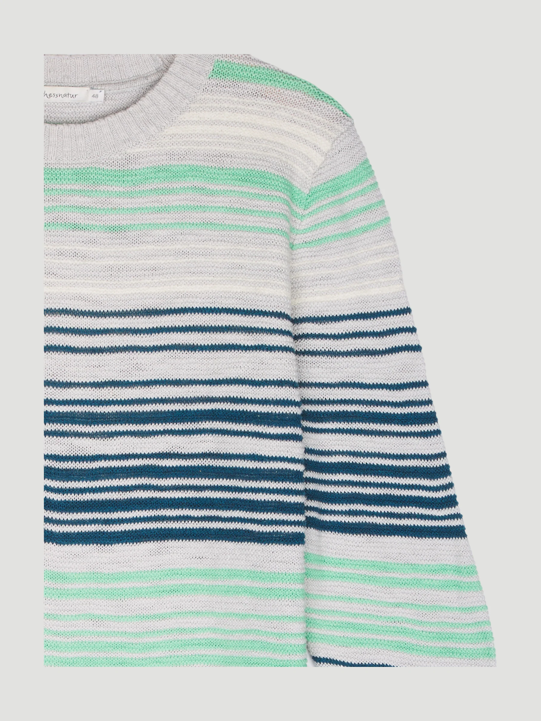 Secondhand Streifen-Pullover aus Bio-Baumwolle mit Schurwoll-Leinen-Mix - Image 3