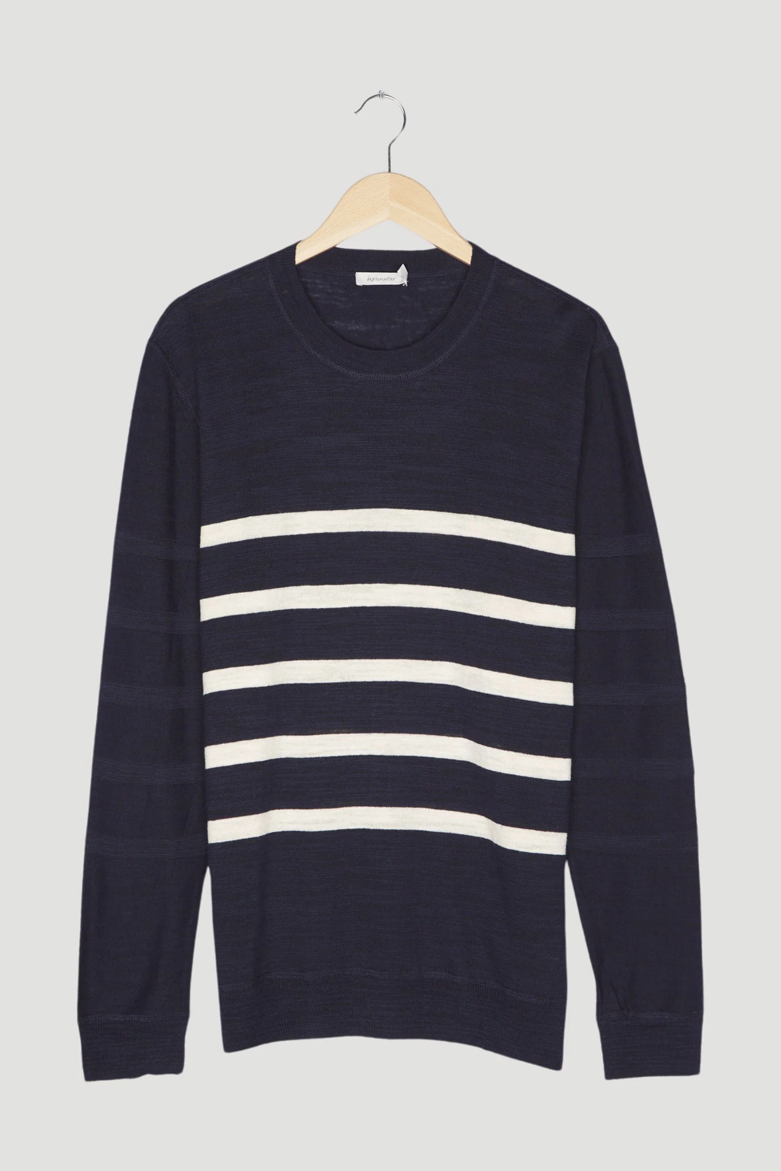 Secondhand Streifen-Pullover aus Leinen mit Bio-Baumwolle - Image 7