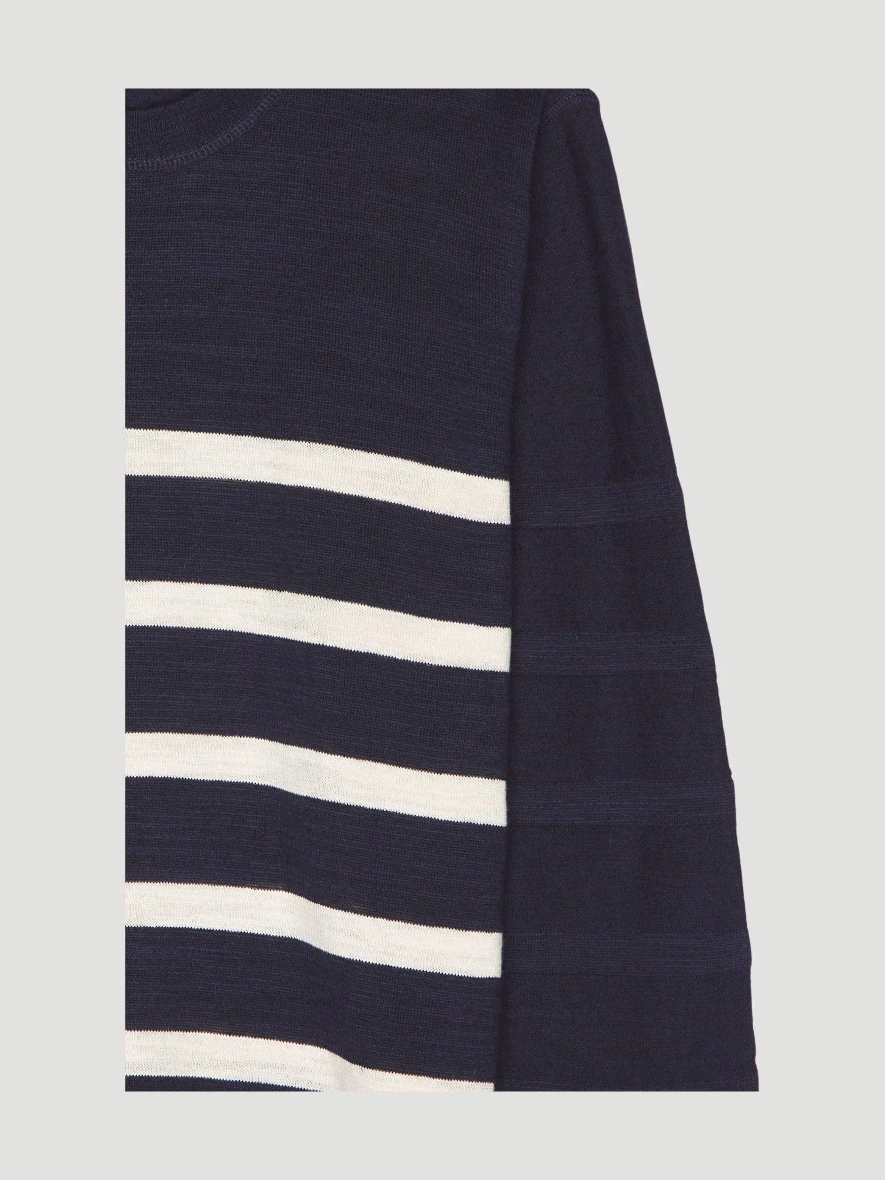 Secondhand Streifen-Pullover aus Leinen mit Bio-Baumwolle - Image 9