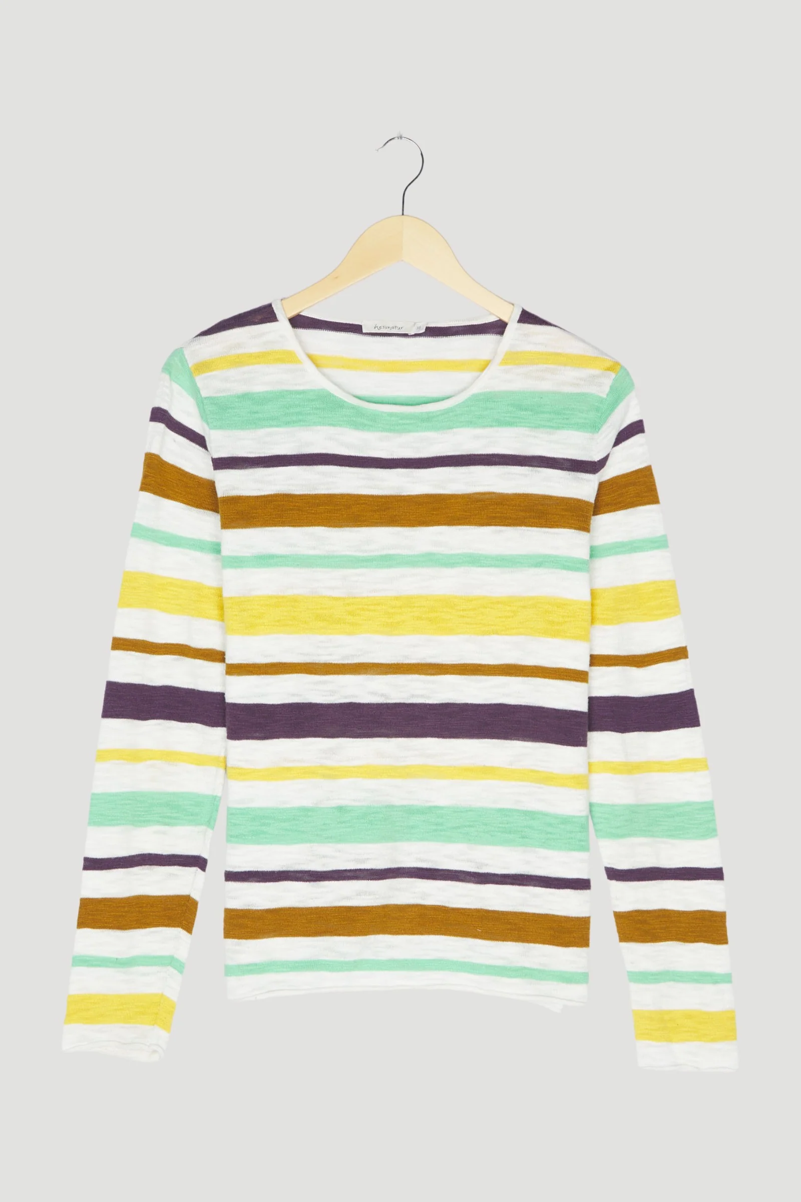 Secondhand Streifen-Pullover aus reiner Bio-Baumwolle