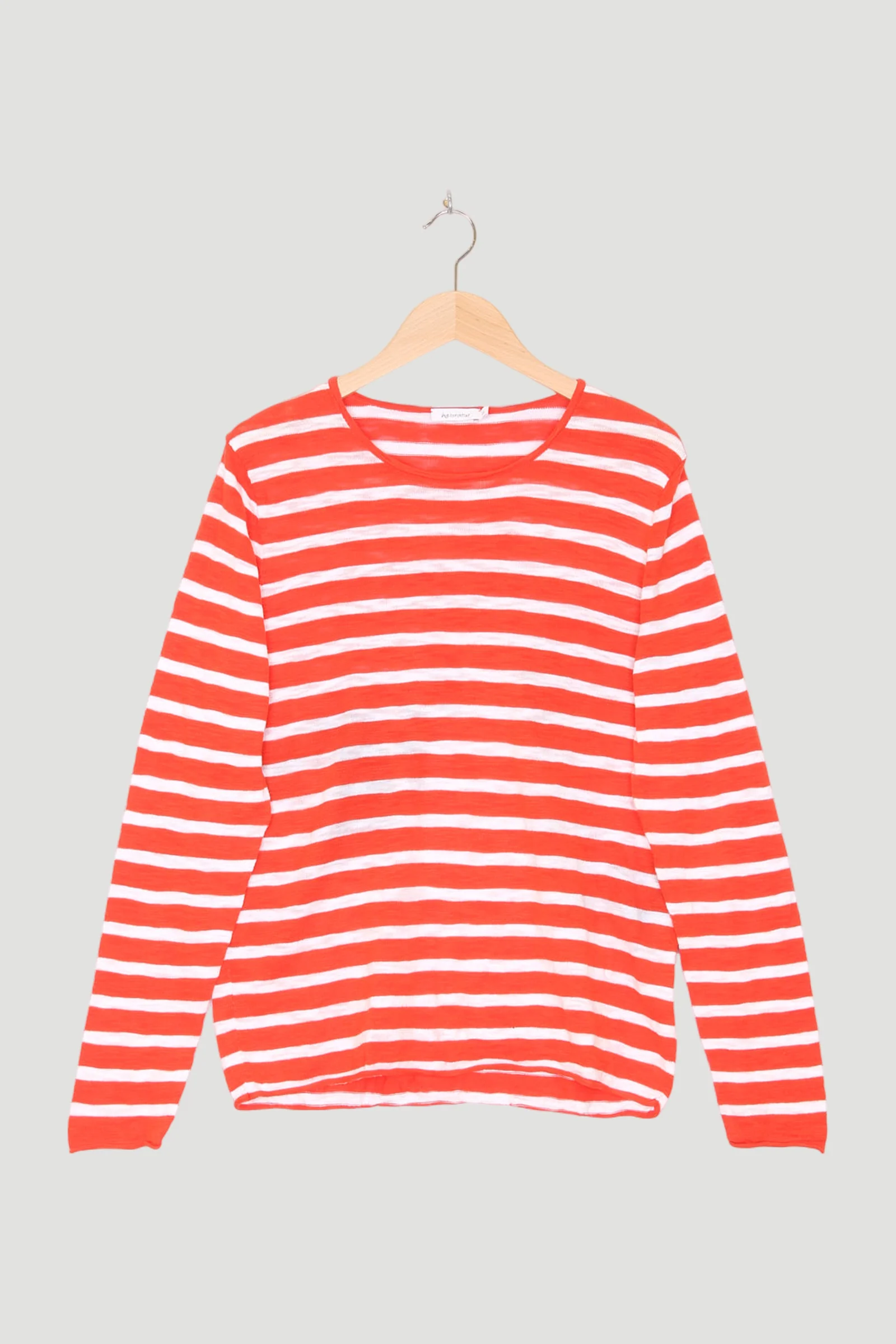 Secondhand Streifen-Pullover aus reiner Bio-Baumwolle