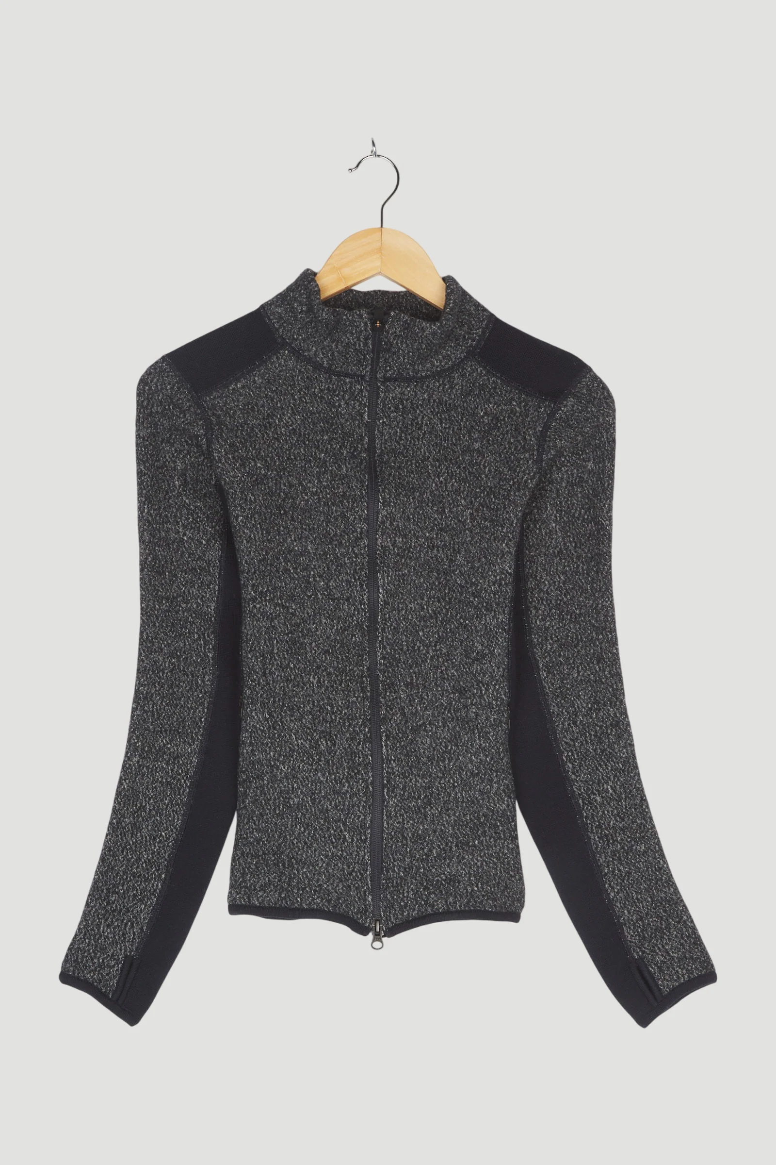 Secondhand Strick-Fleecejacke aus reiner Bio-Merinowolle