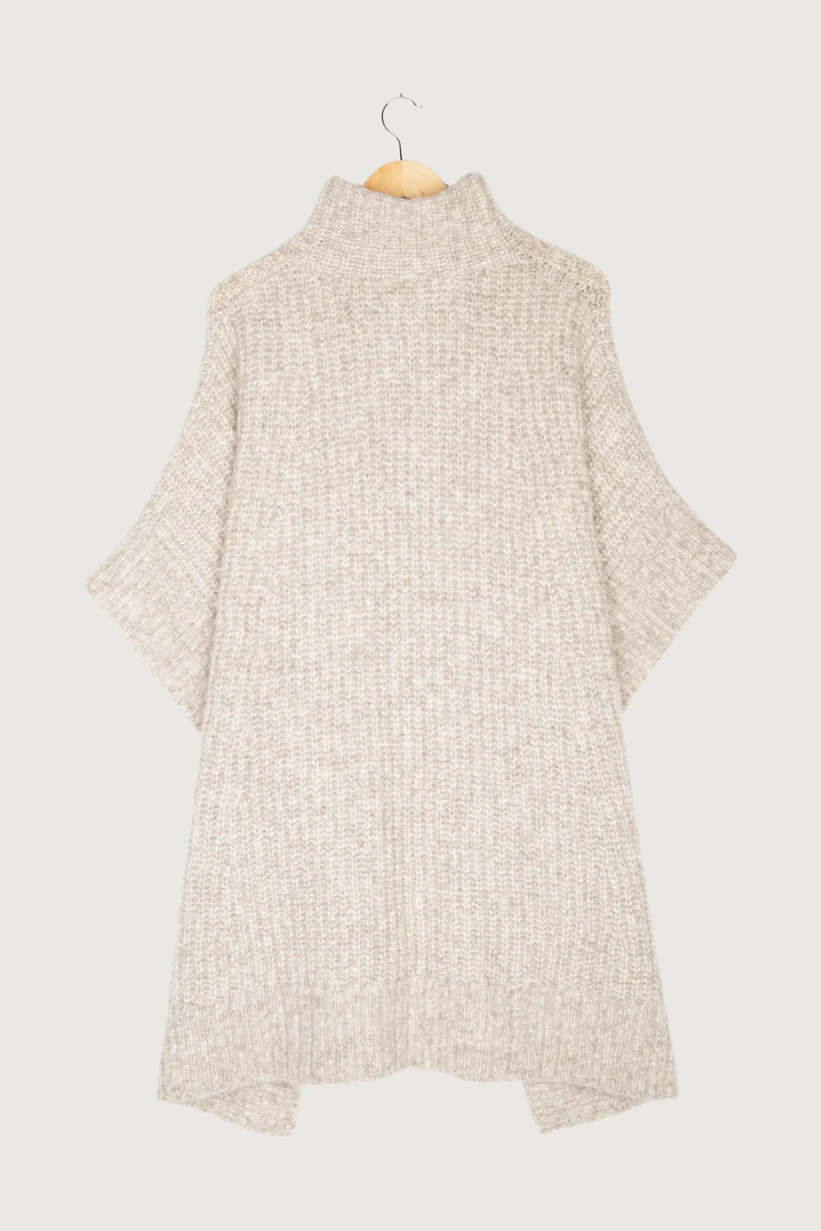 Secondhand Strick-Poncho aus Alpaka mit Pima-Bio-Baumwolle - Image 2