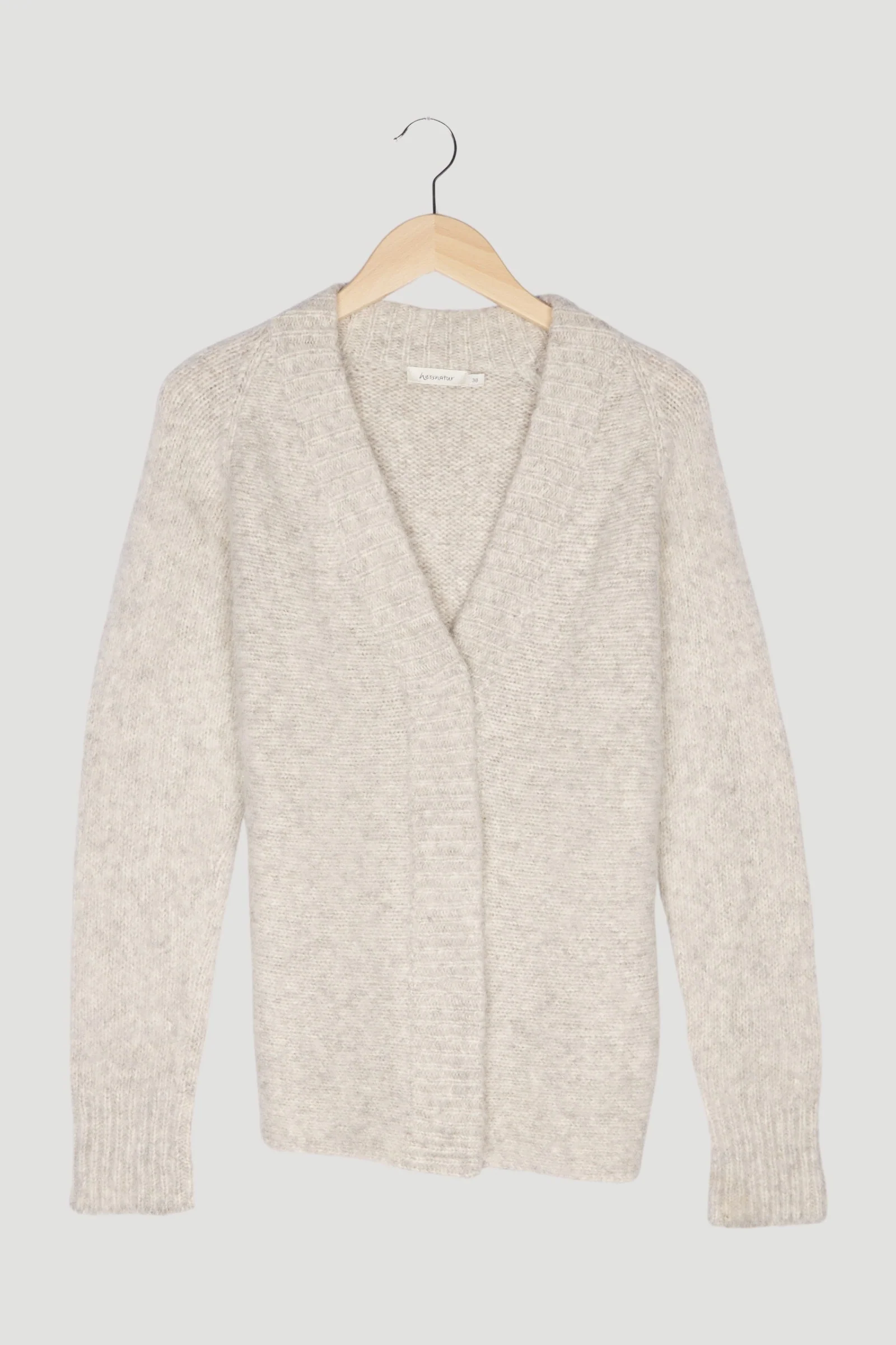 Secondhand Strickjacke aus Alpaka mit Bio-Baumwolle