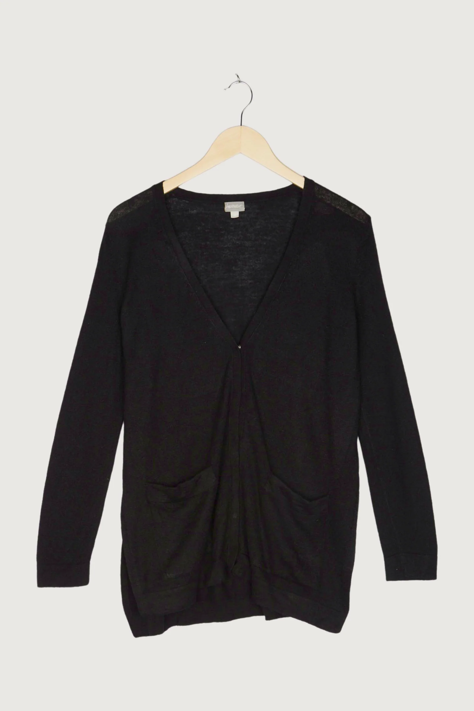 Secondhand Strickjacke aus Leinen mit Schurwolle