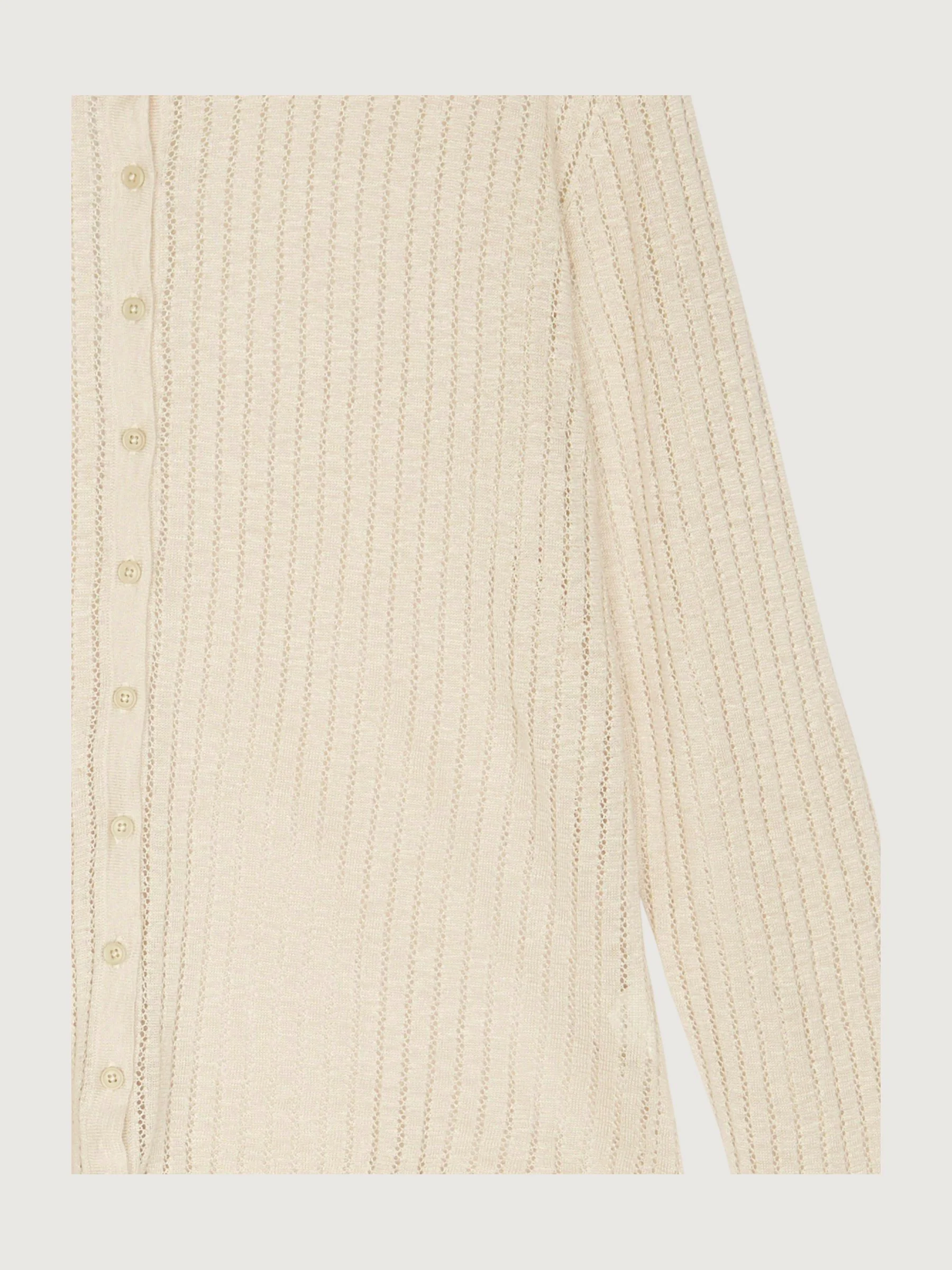 Secondhand Strickjacke aus Leinen mit Seide - Image 3