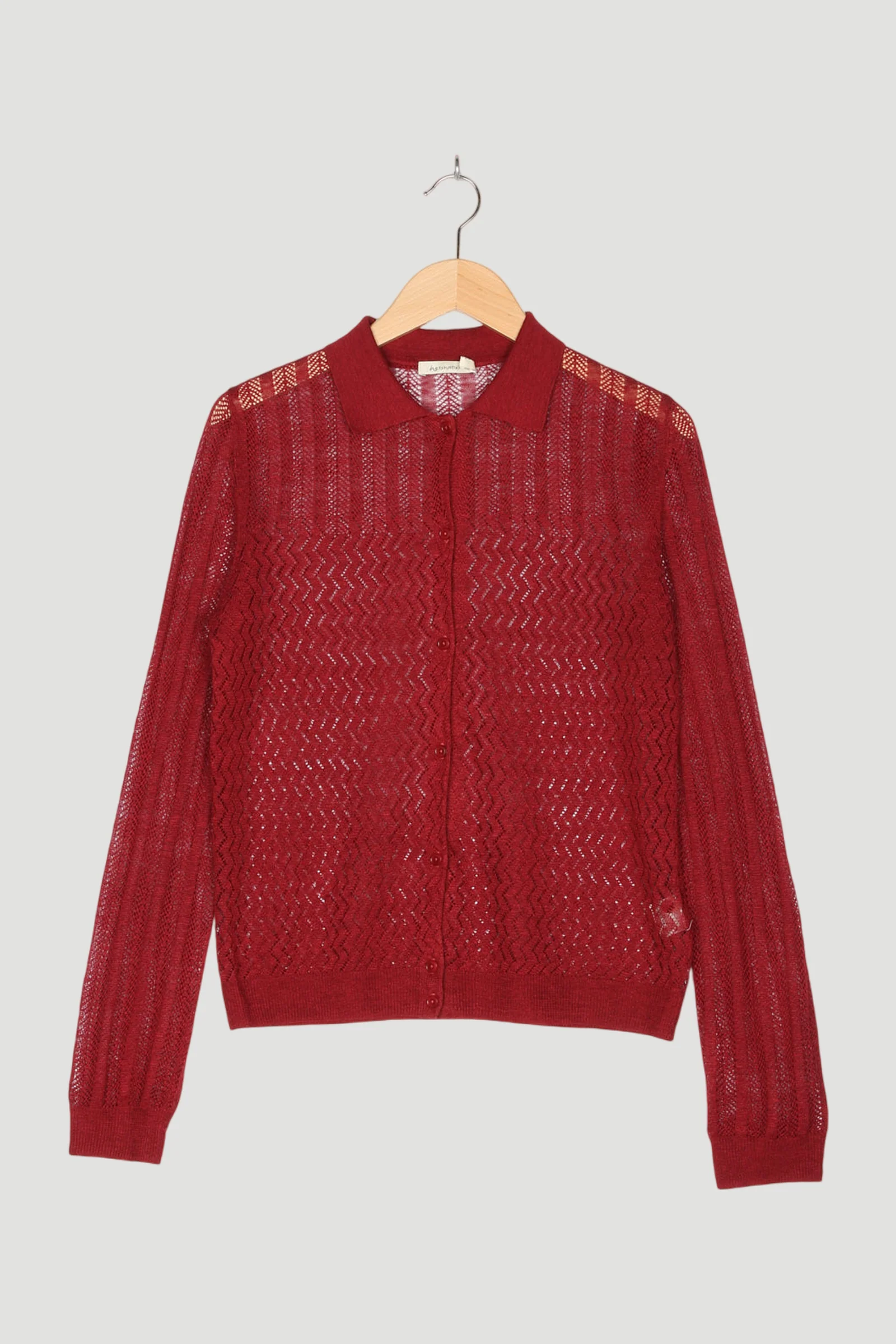 Secondhand Strickjacke aus Leinen mit Seide