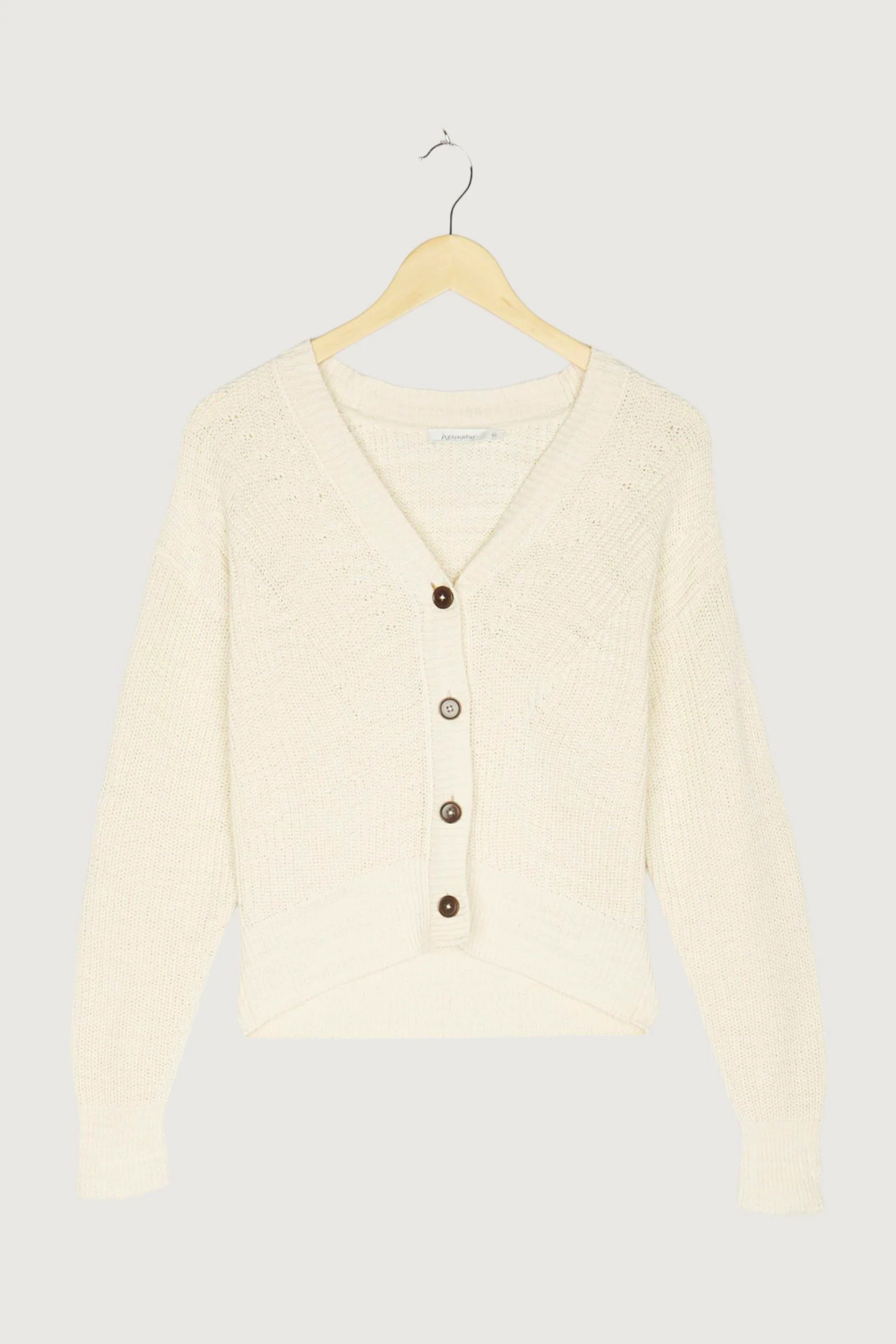 Secondhand Strickjacke aus Leinen und Bio-Baumwolle - Image 4