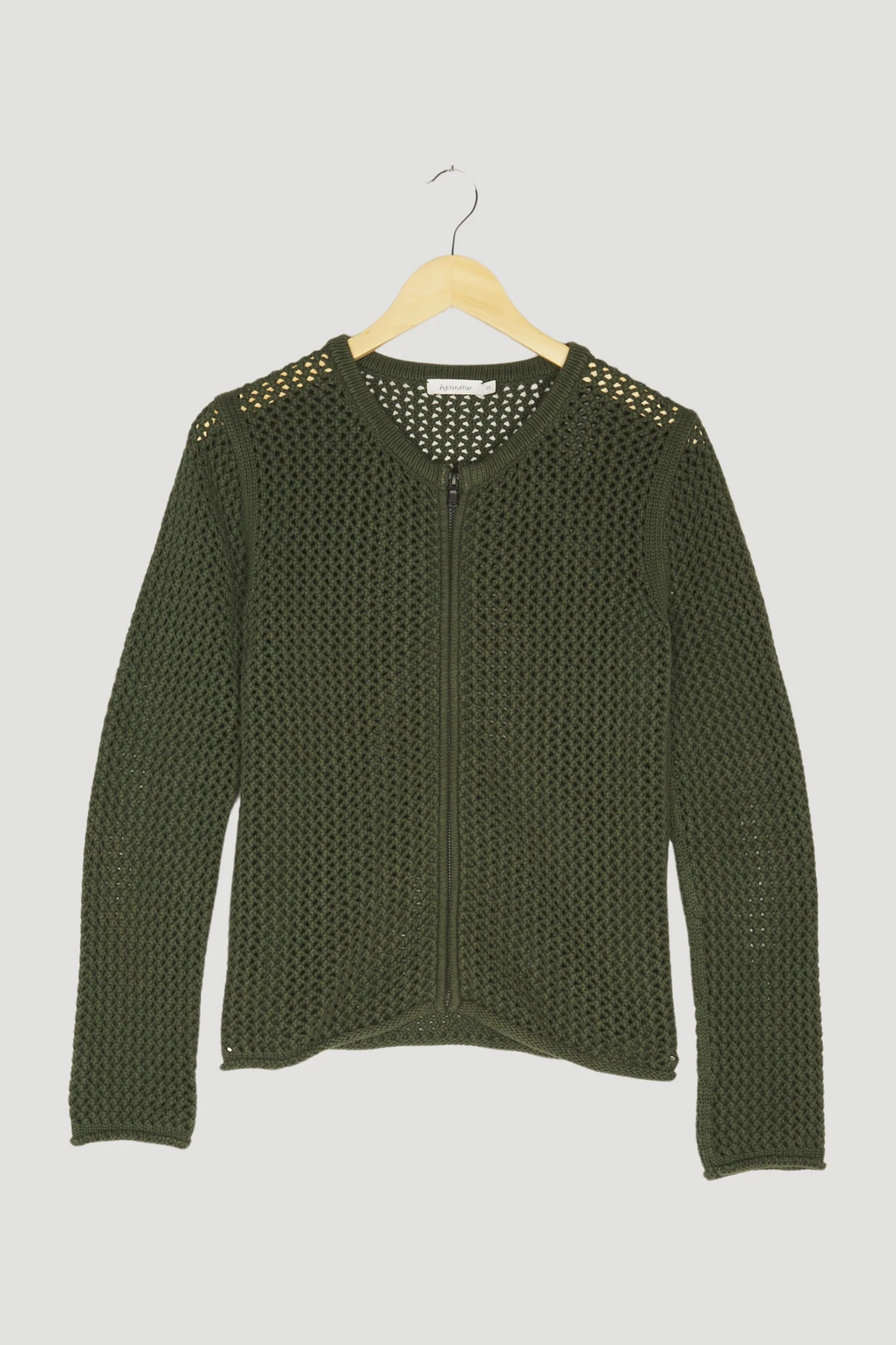 Secondhand Strickjacke aus reiner Bio-Baumwolle