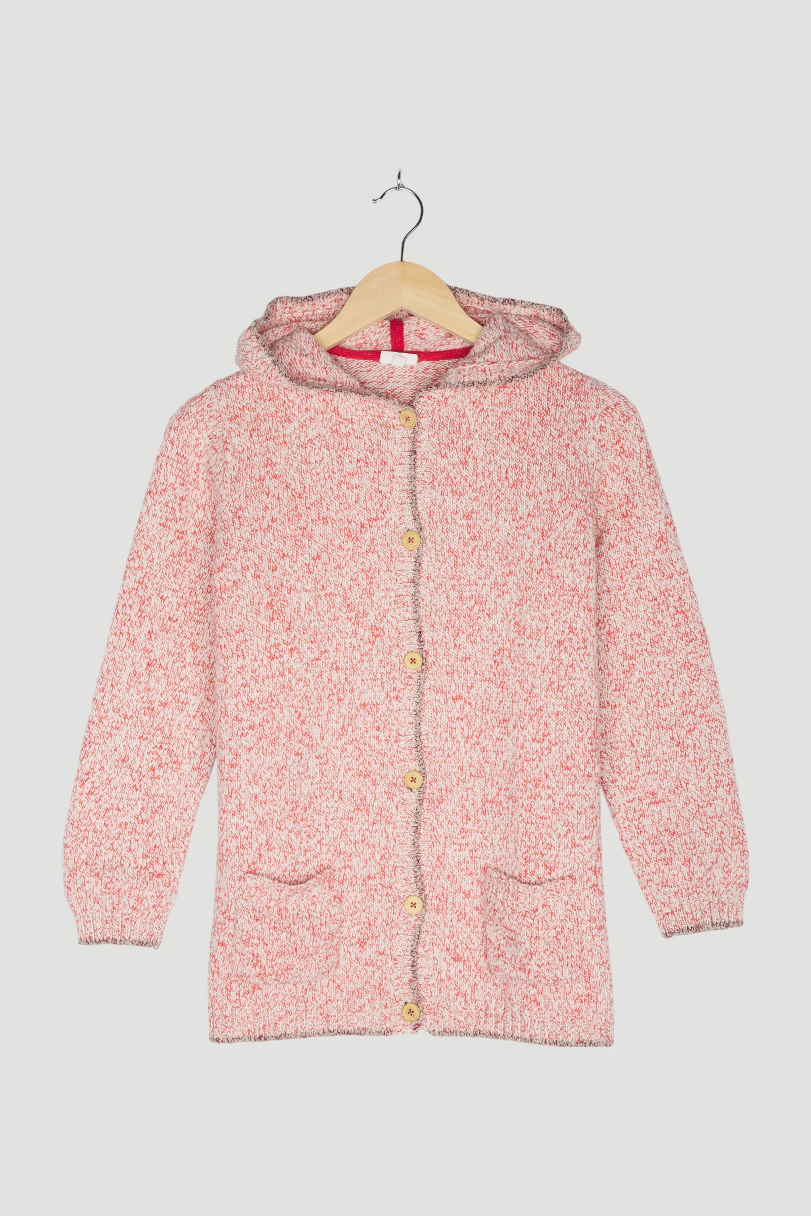 Secondhand Strickjacke aus Schurwolle mit Baumwolle