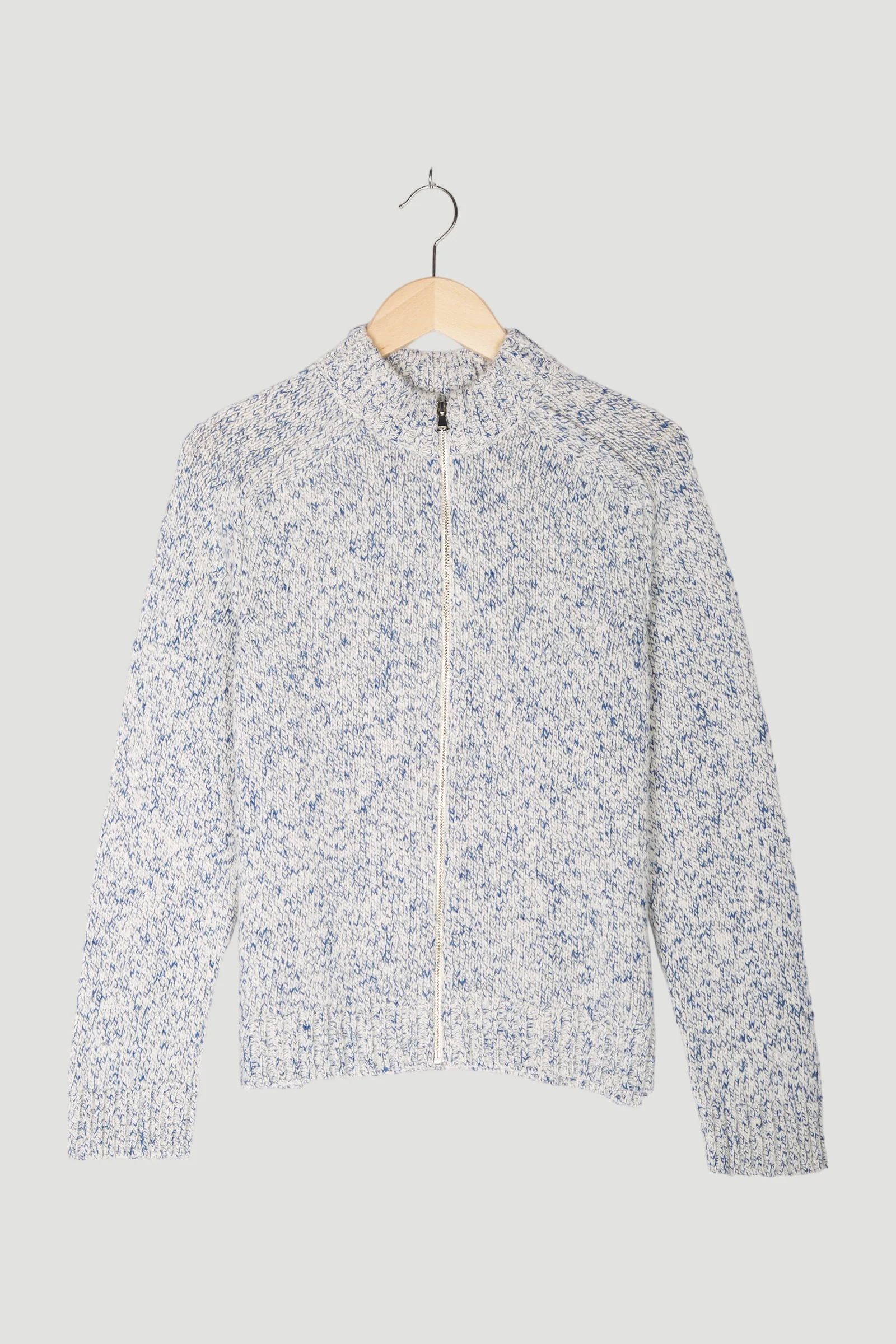 Secondhand Strickjacke aus Schurwolle mit Baumwolle