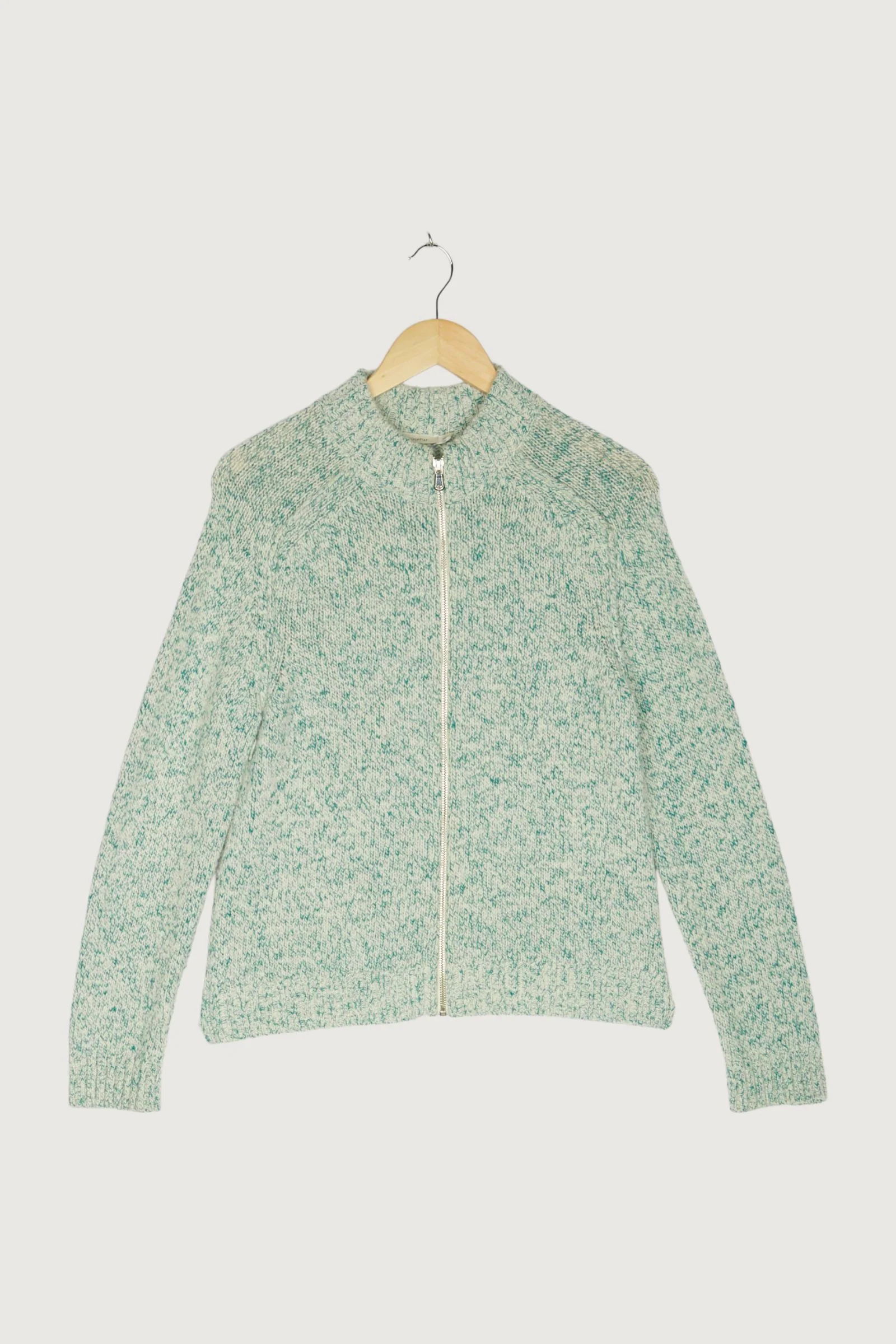 Secondhand Strickjacke aus Schurwolle mit Baumwolle - Image 3