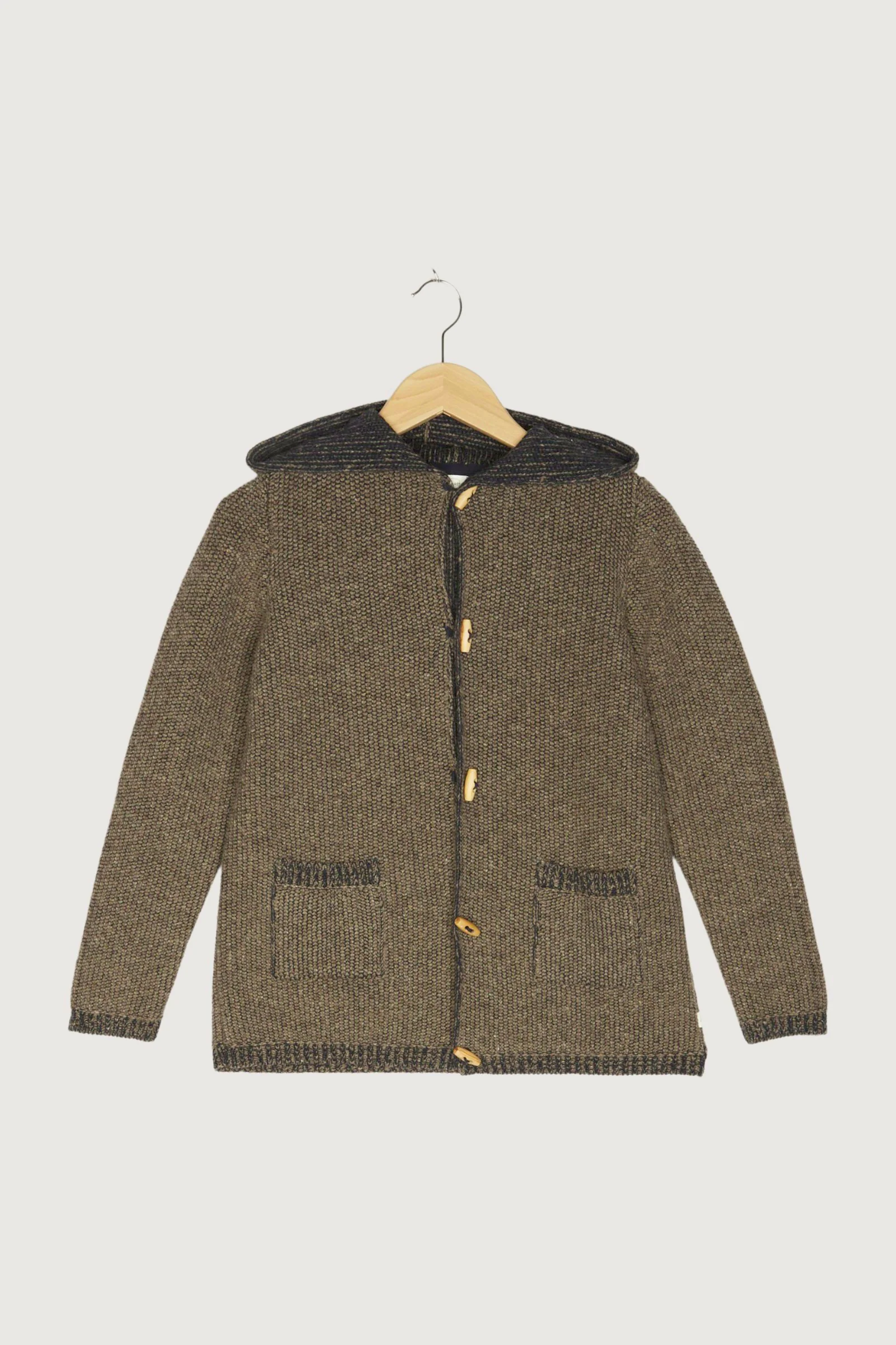 Secondhand Strickjacke aus Schurwolle mit Bio-Baumwolle