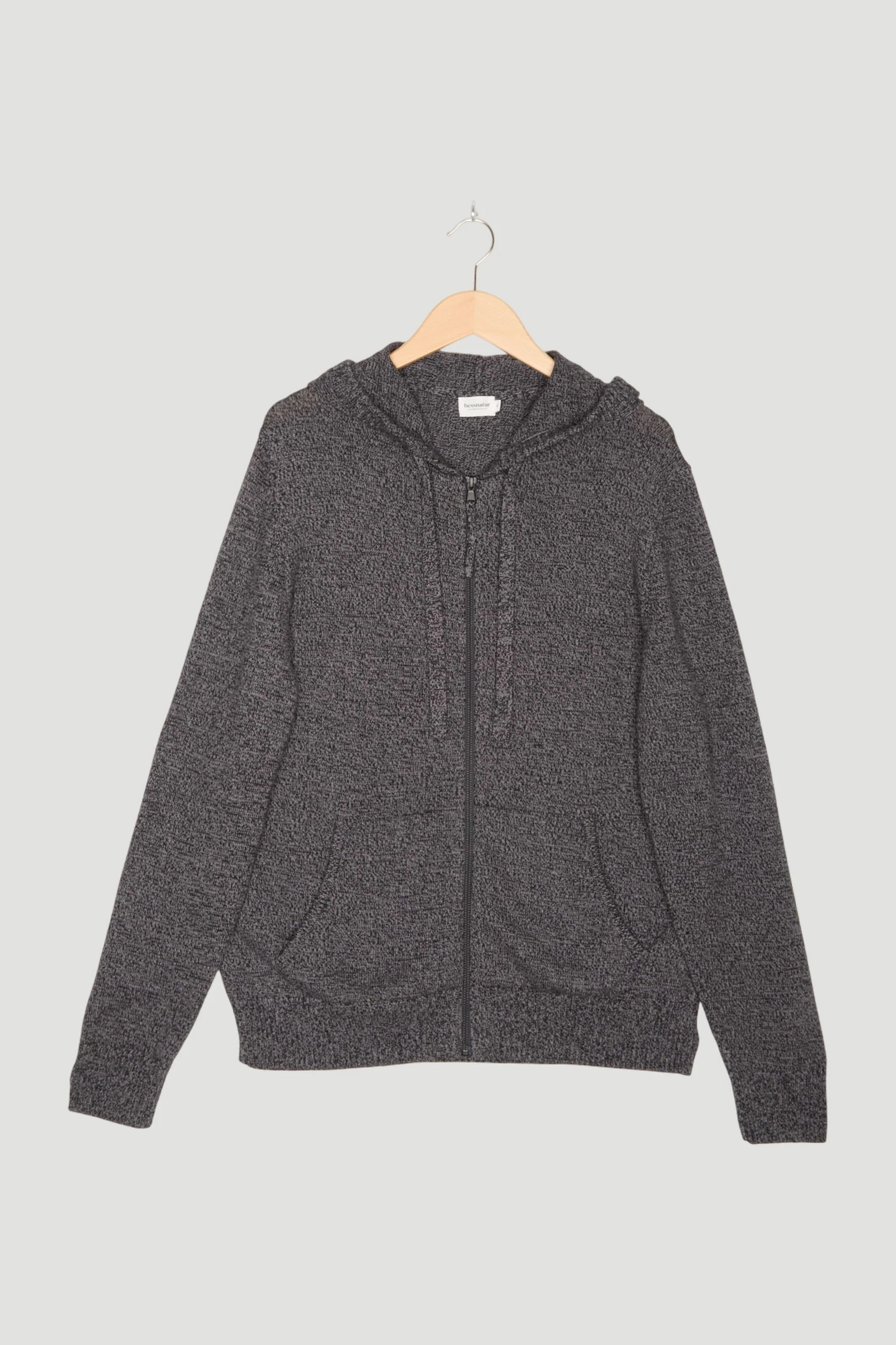 Secondhand Strickjacke Kapuze Regular aus reiner Bio-Baumwolle mit Bio-Merinowolle
