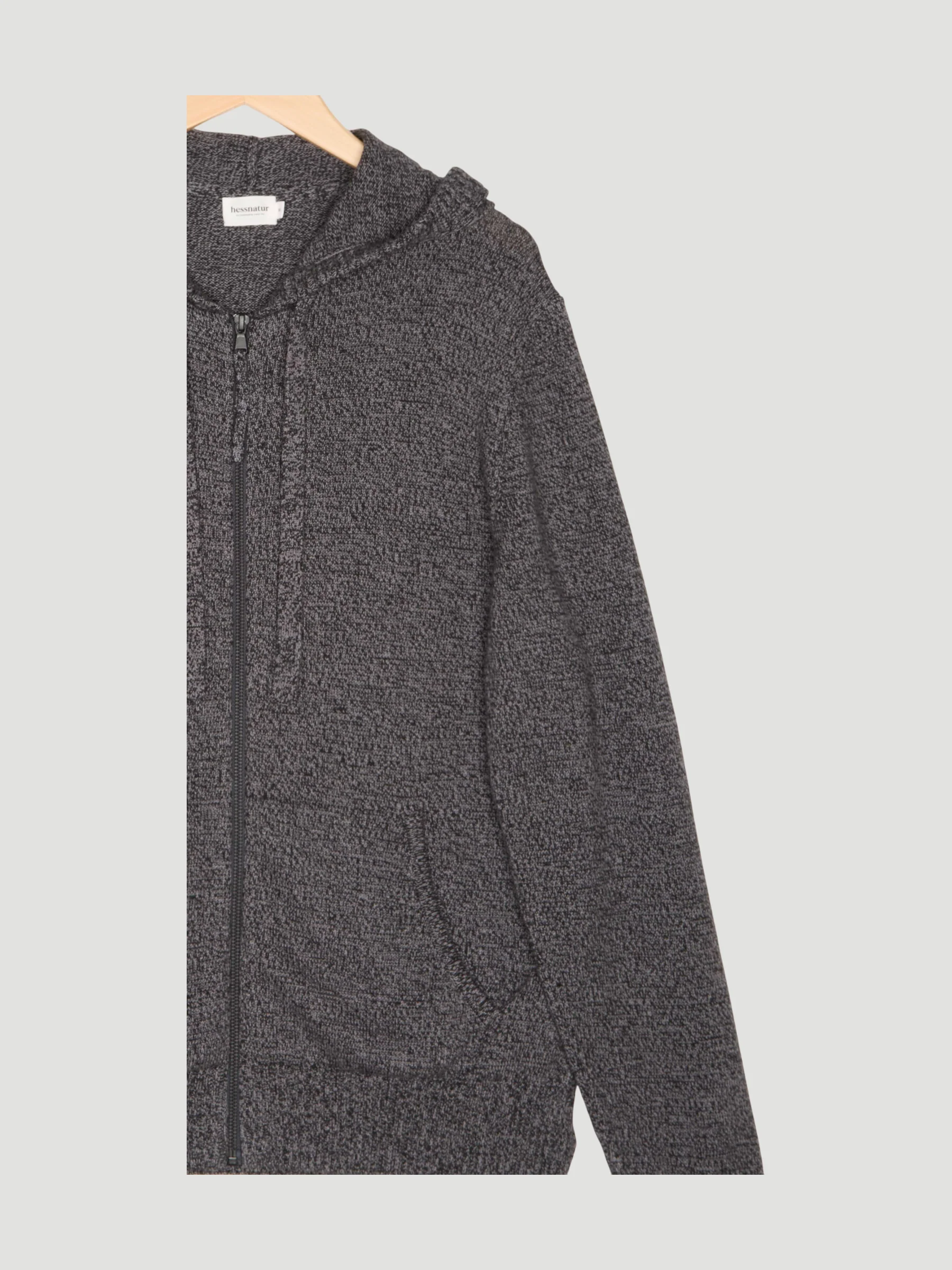 Secondhand Strickjacke Kapuze Regular aus reiner Bio-Baumwolle mit Bio-Merinowolle - Image 3