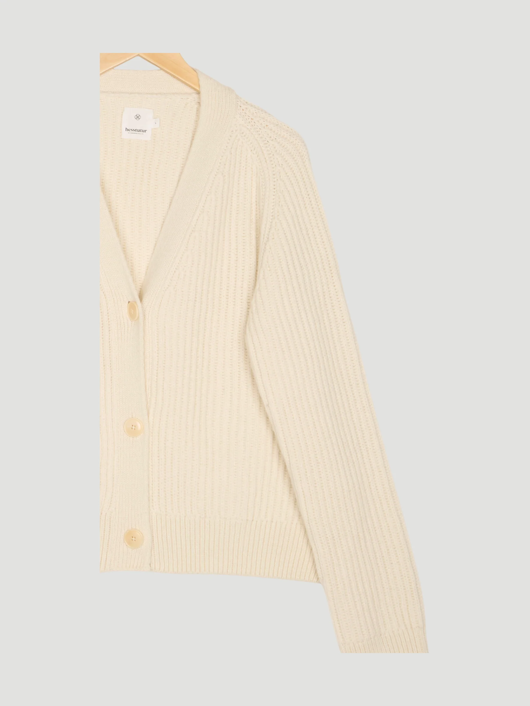 Secondhand Strickjacke Relaxed aus reiner Bio-Baumwolle und Schurwolle - Image 3