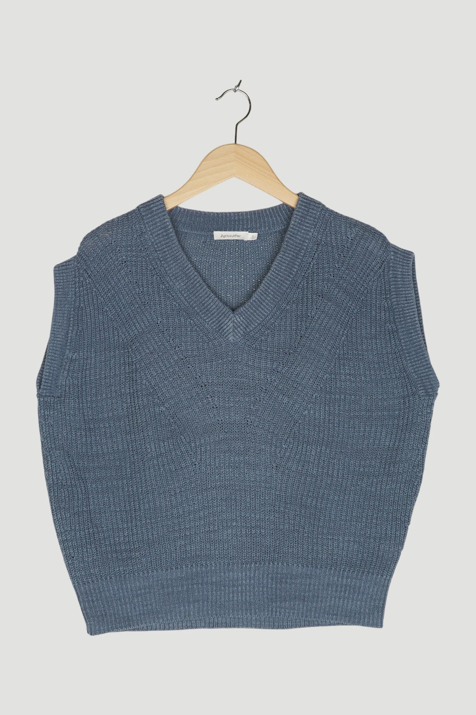 Secondhand Strickpullunder aus Leinen und Baumwolle