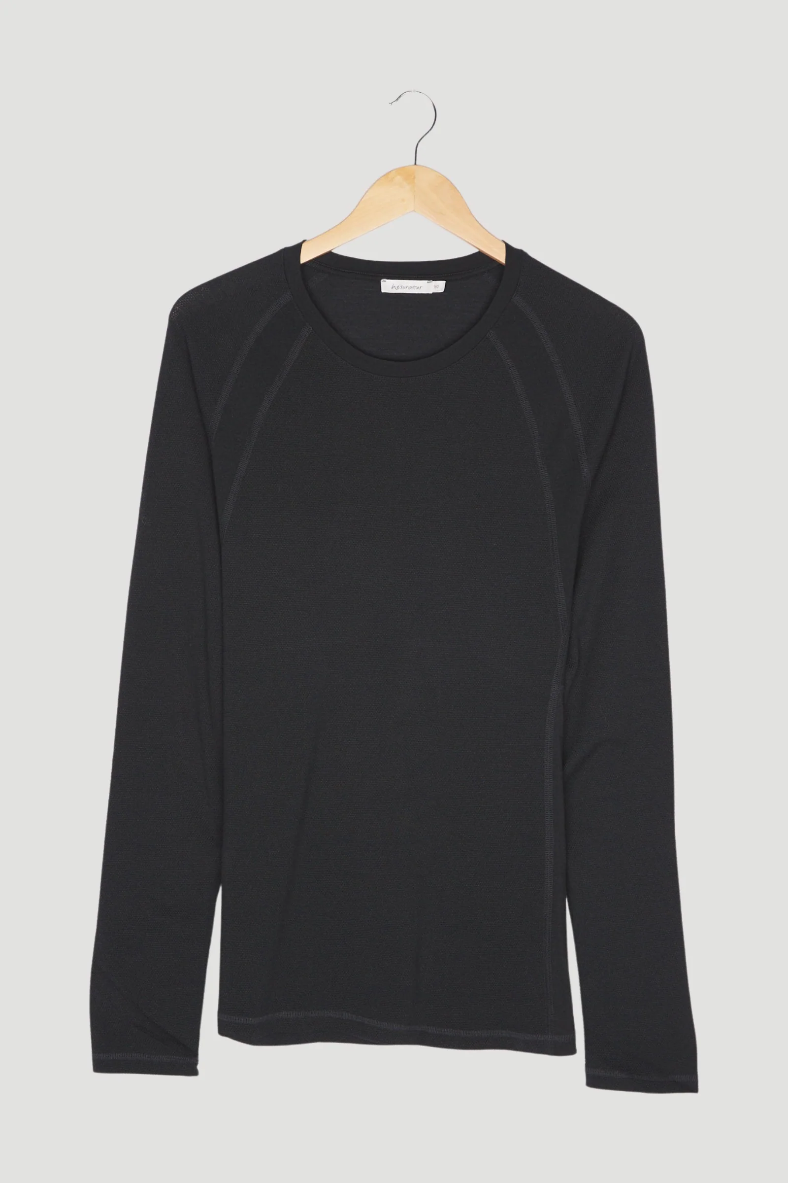 Secondhand Struktur-Funktionsshirt aus Merinowolle mit Seide