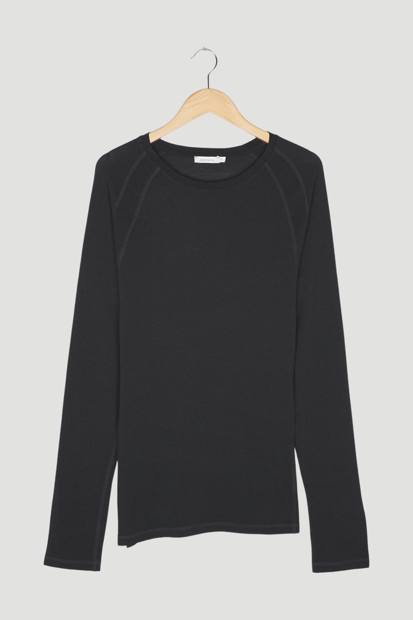 Secondhand Struktur-Funktionsshirt aus Merinowolle mit Seide - Image 4