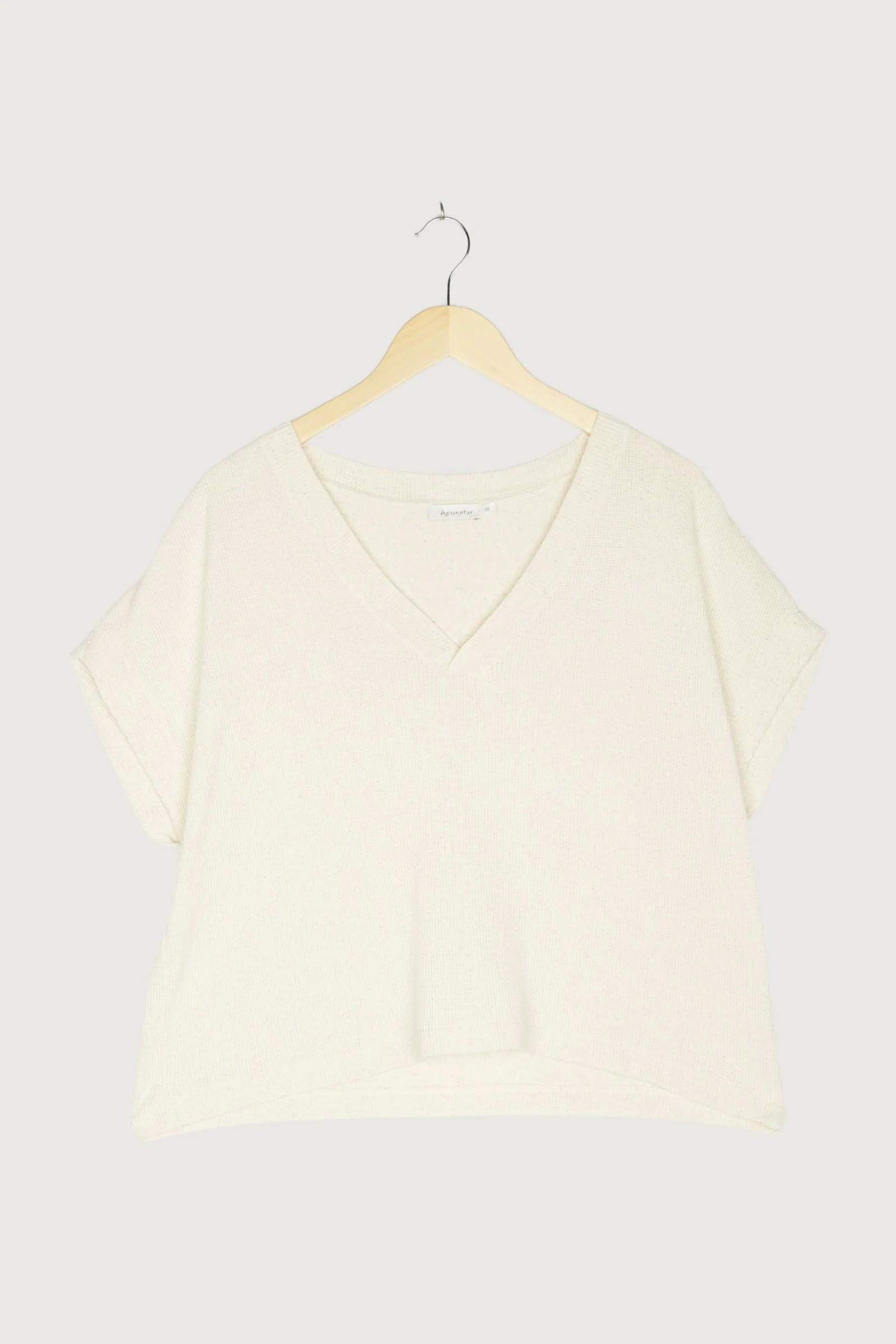 Secondhand Sweater Vest aus Bio-Baumwolle mit Leinen
