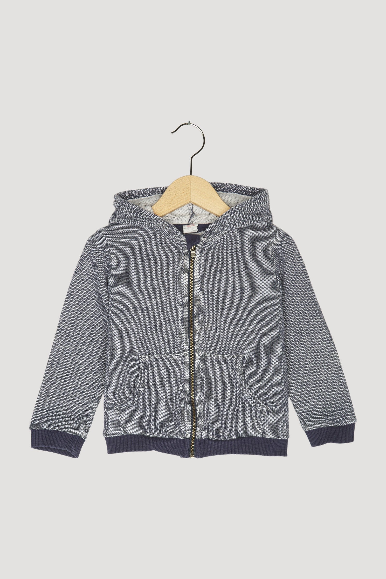 Secondhand Sweatjacke aus reiner Bio-Baumwolle