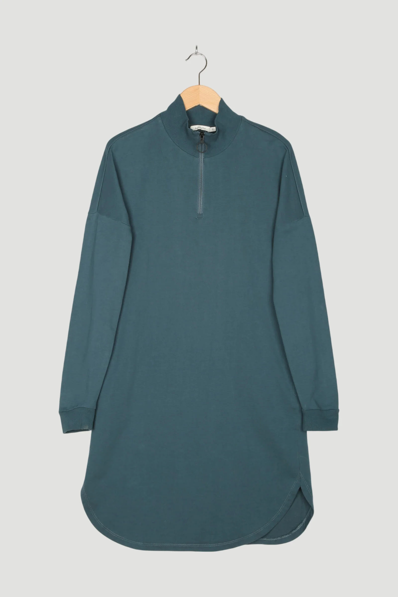 Secondhand Sweatkleid aus Bio-Baumwolle mit Kapok