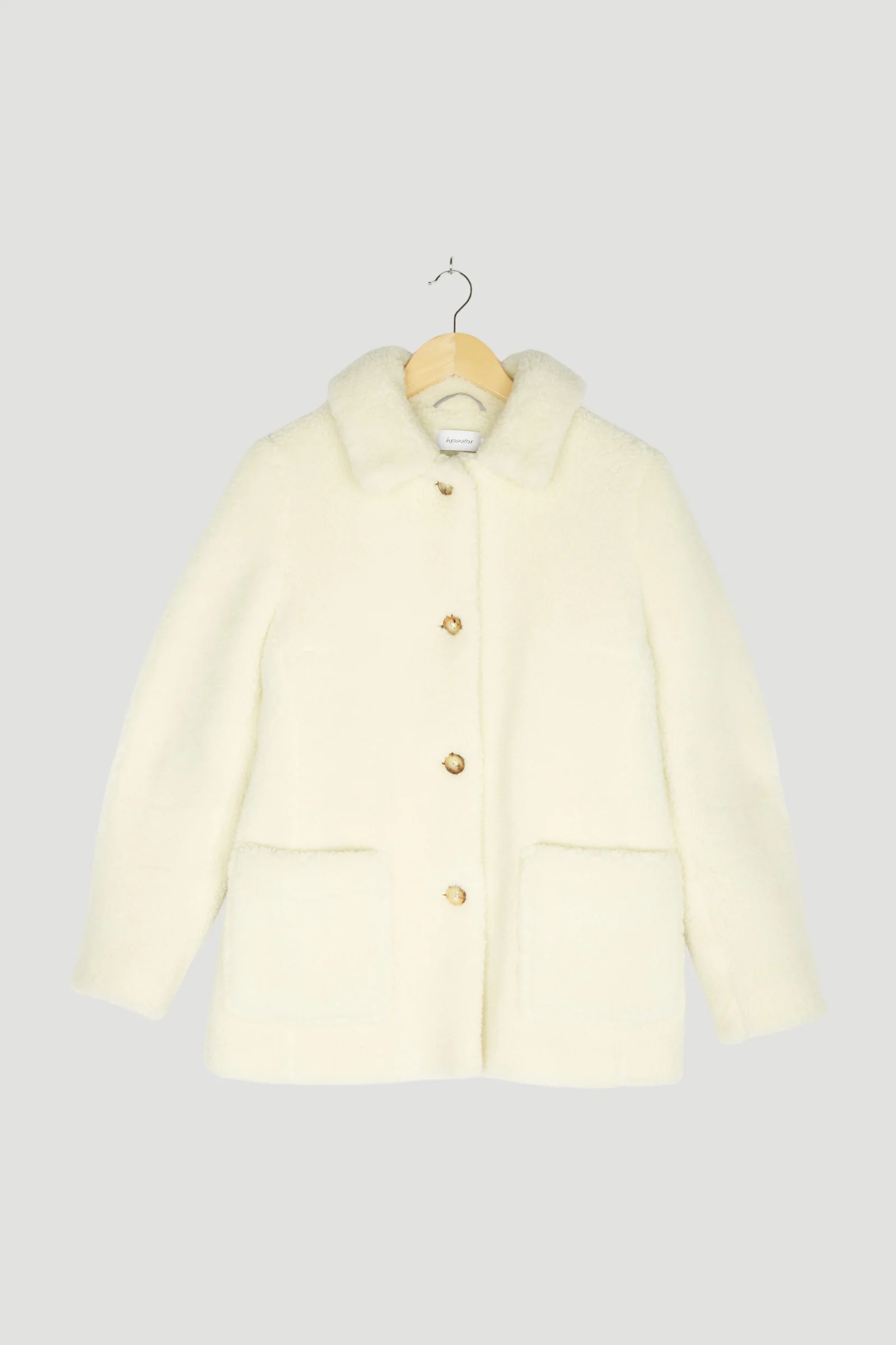 Secondhand Teddy Jacke aus Schurwolle mit Bio-Baumwolle