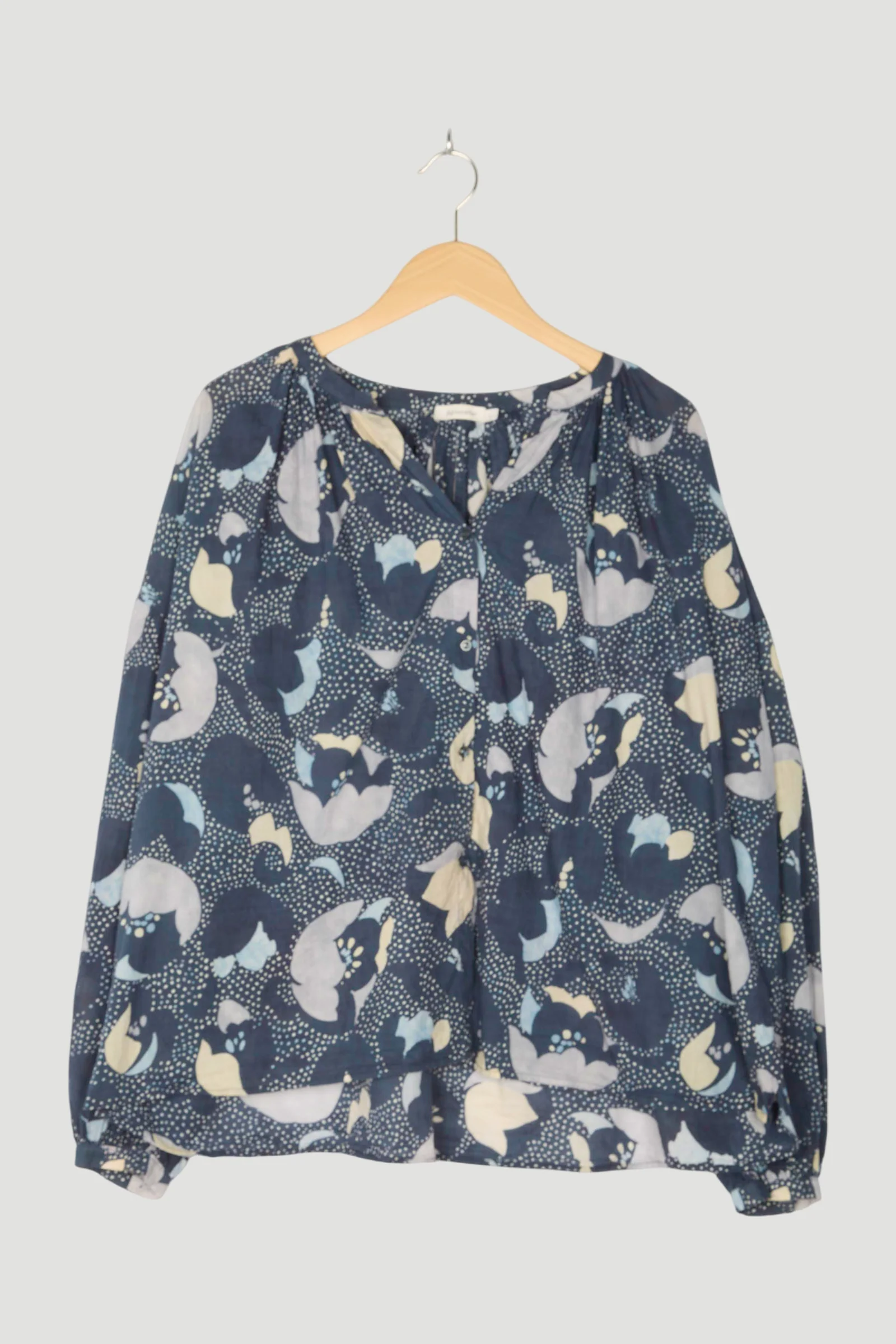 Secondhand Tunika-Bluse aus reiner Bio-Baumwolle
