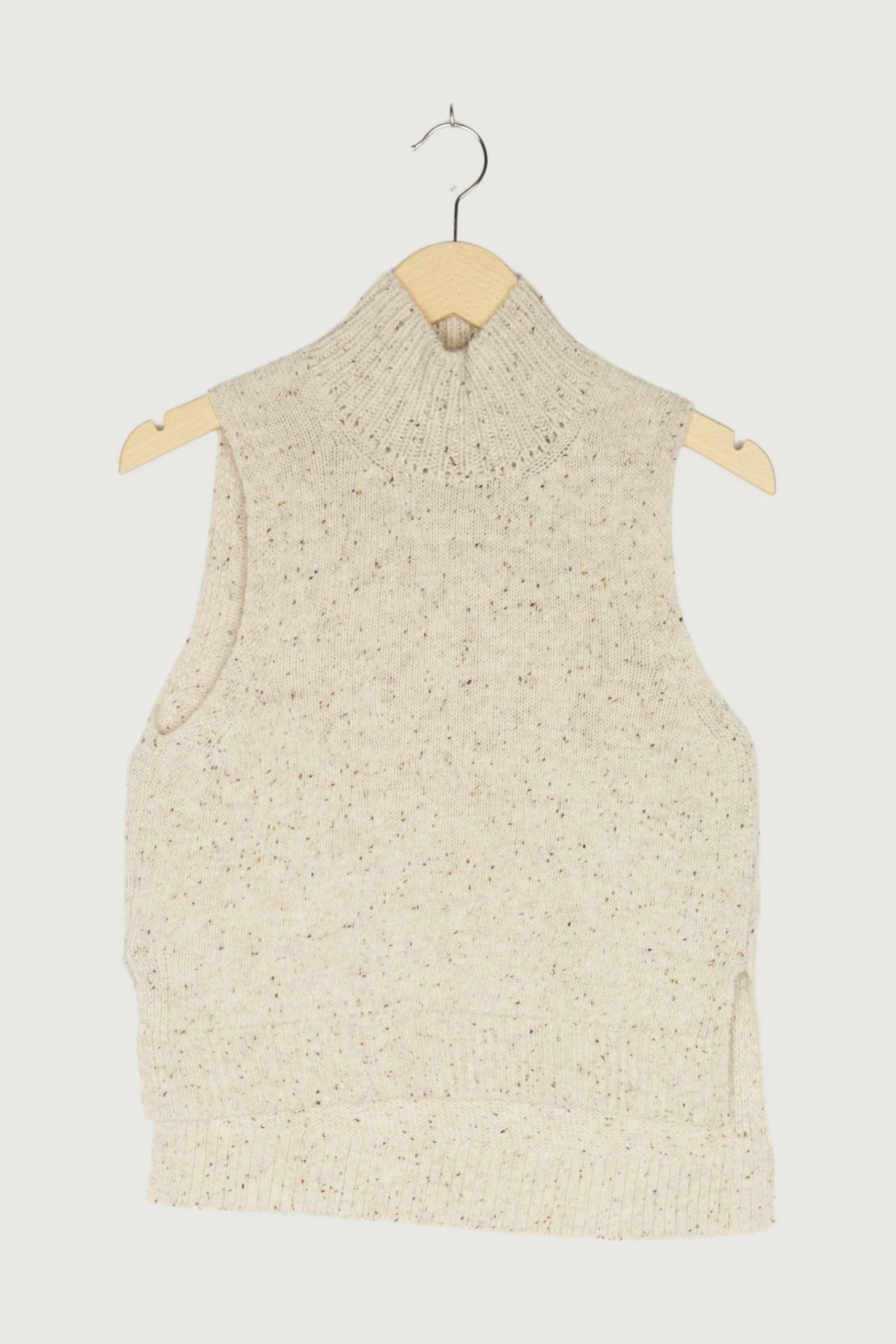 Secondhand Tweed-Pullunder aus reiner Bio-Schurwolle