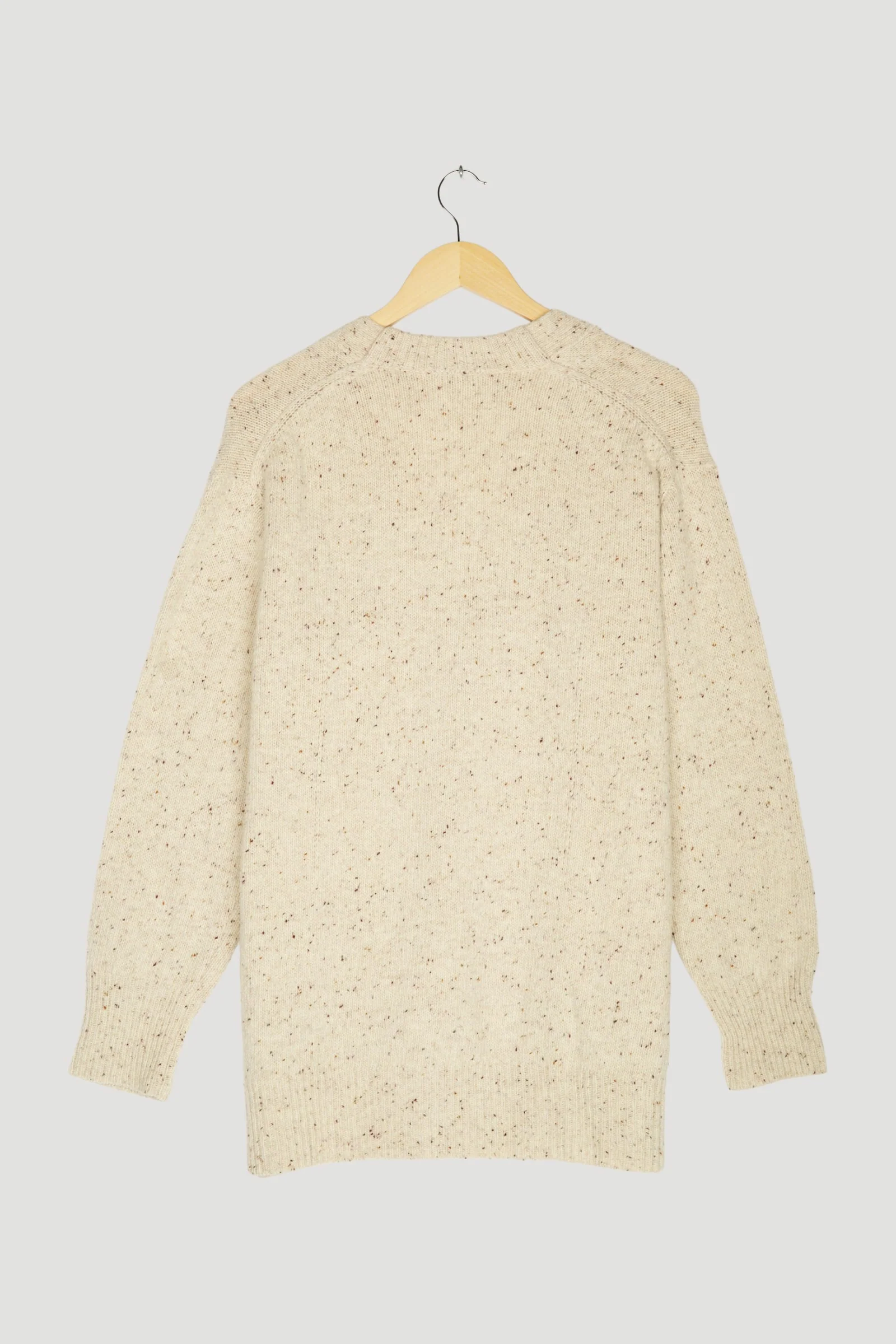 Secondhand Tweed-Strickjacke aus reiner Bio-Schurwolle - Image 2