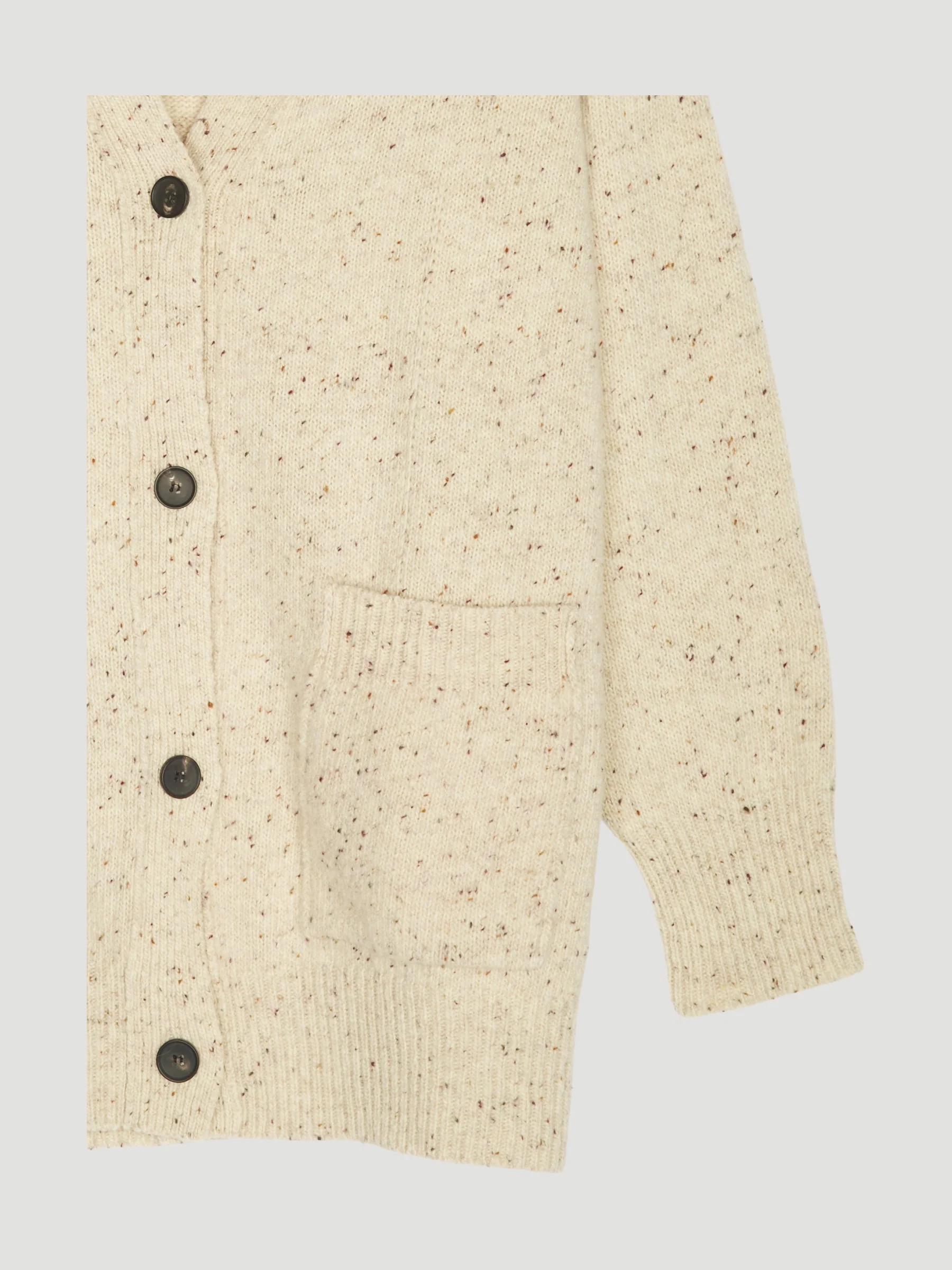 Secondhand Tweed-Strickjacke aus reiner Bio-Schurwolle - Image 3