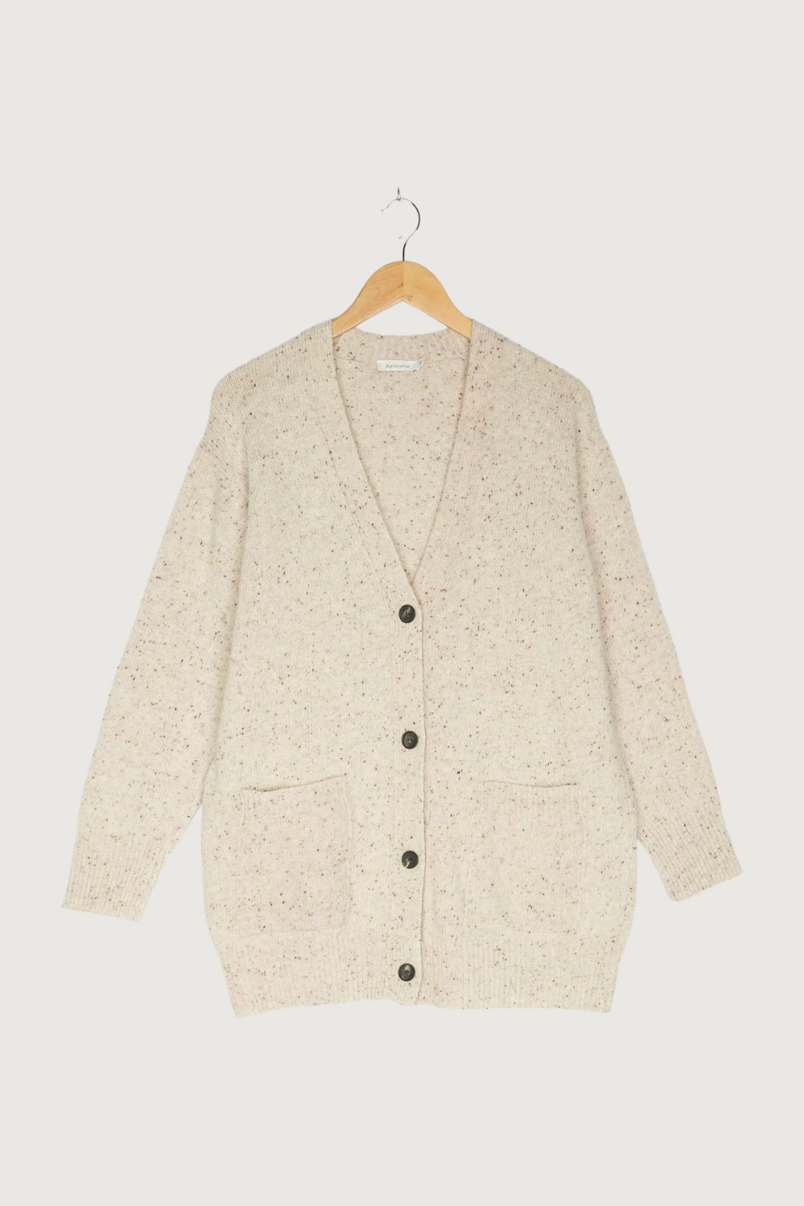 Secondhand Tweed-Strickjacke aus reiner Bio-Schurwolle - Image 4