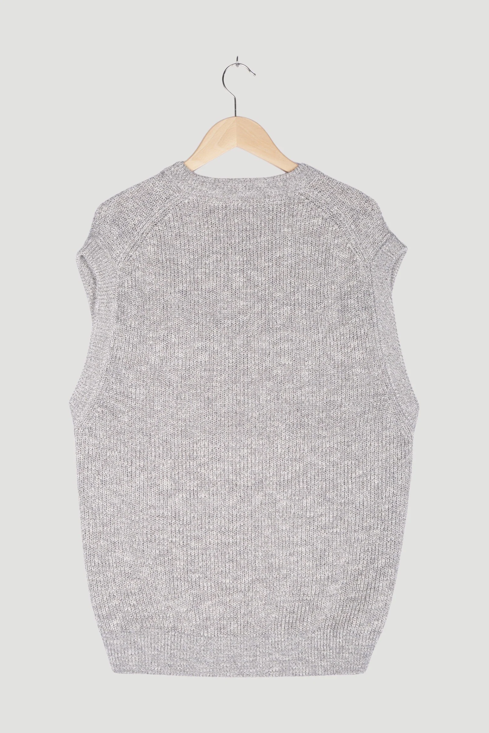 Secondhand V-Neck-Pullunder aus Bio-Baumwolle mit Leinen - Image 5