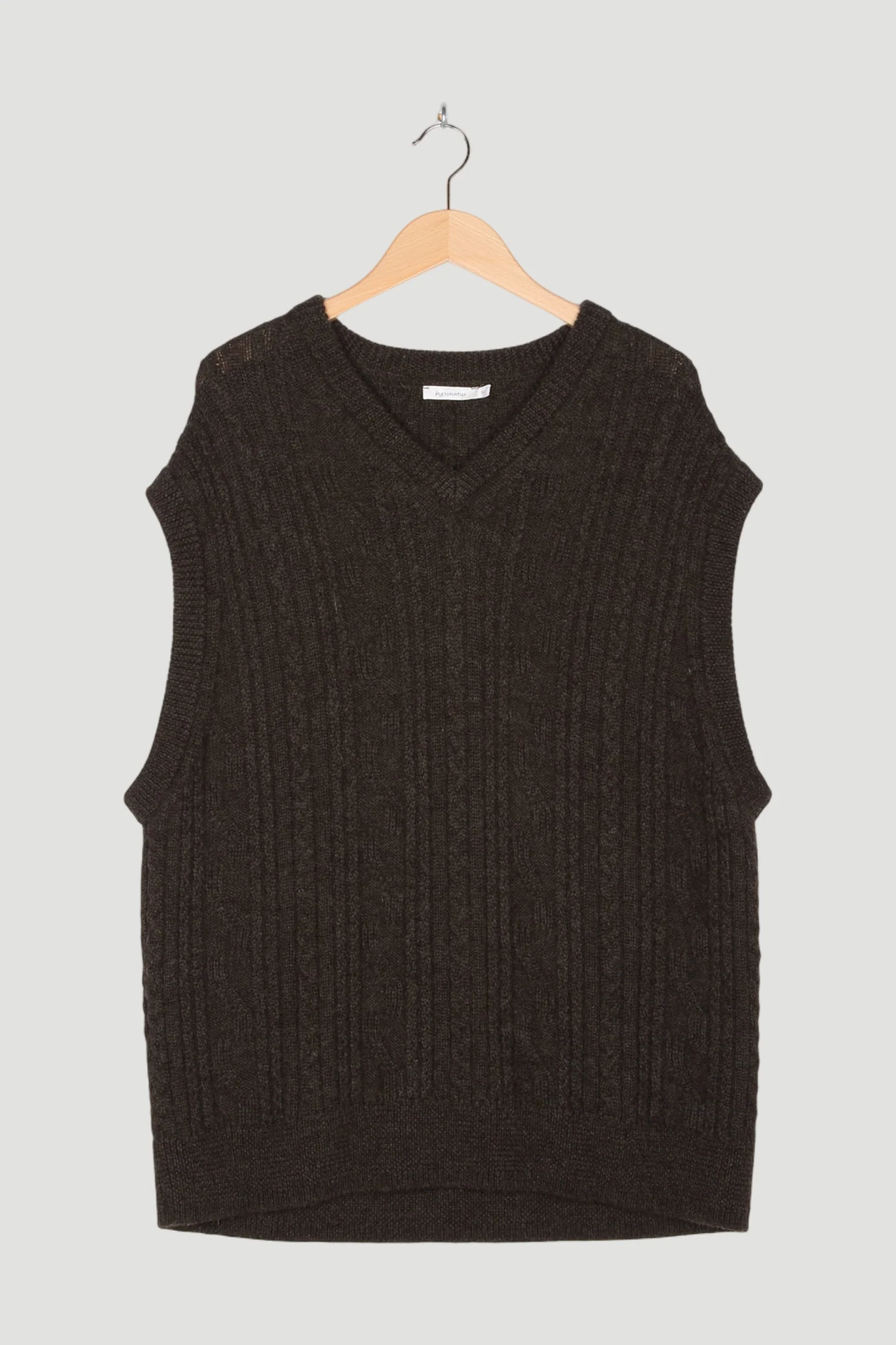 Secondhand V-Neck-Pullunder aus Bio-Merino und Alpaka