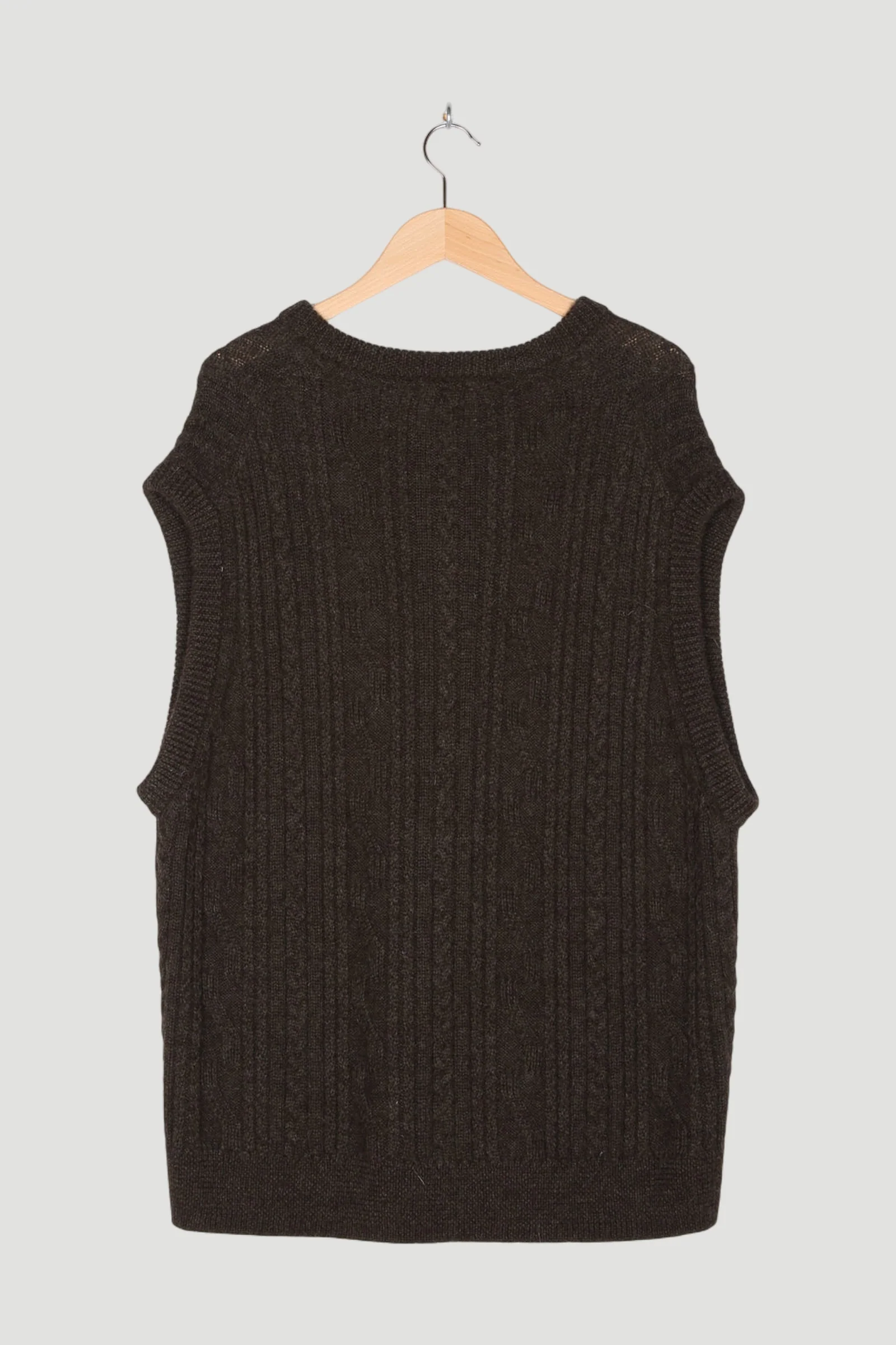 Secondhand V-Neck-Pullunder aus Bio-Merino und Alpaka - Image 2