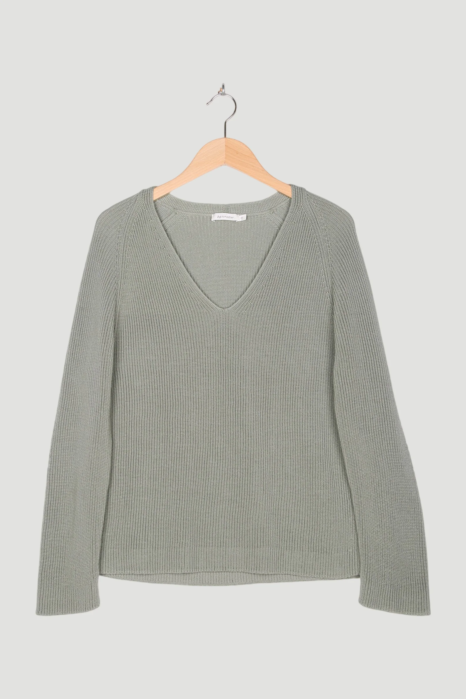 Secondhand V-Pullover aus reiner Bio-Baumwolle