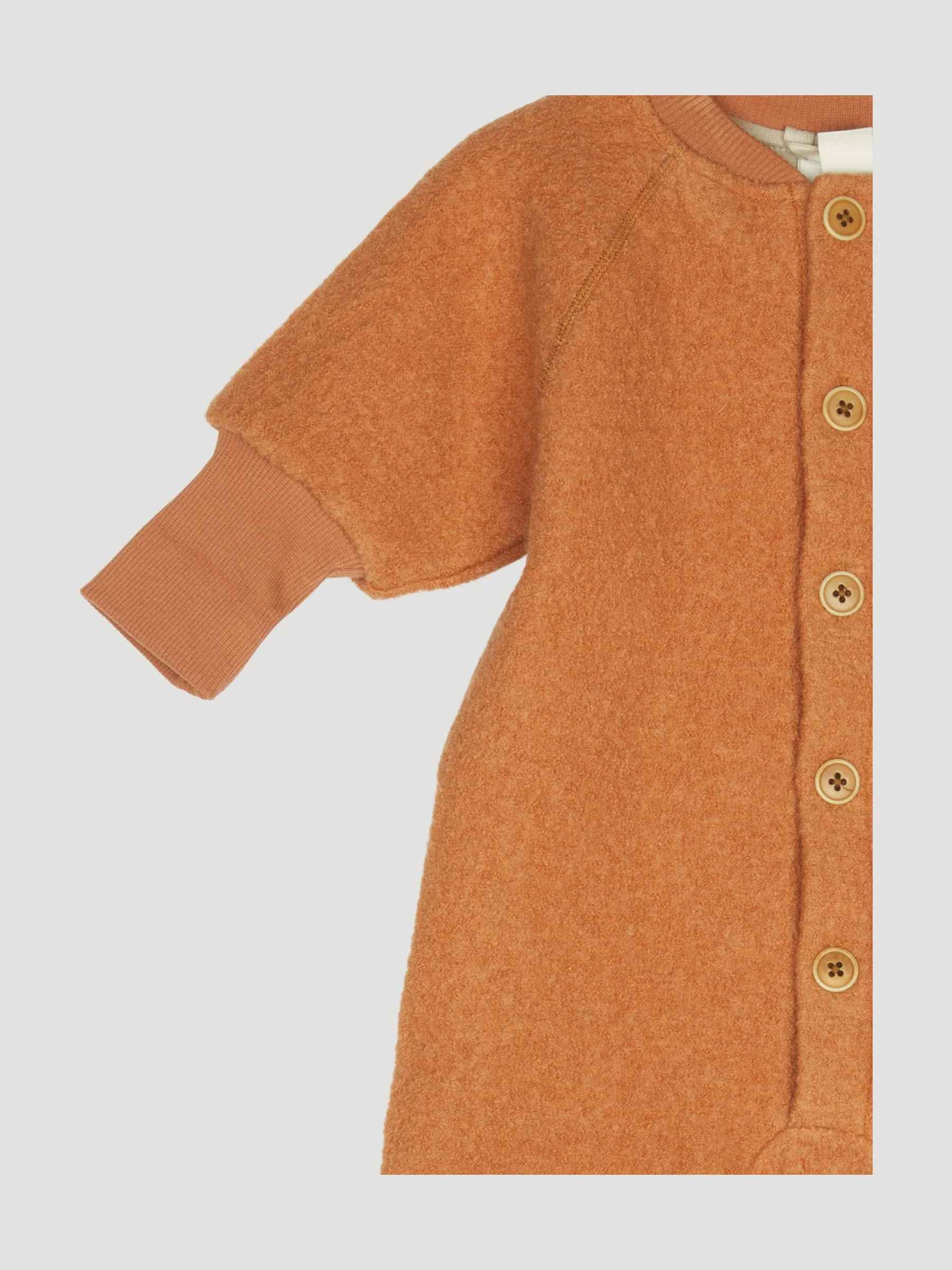 Secondhand Walk-Overall mit Jerseyfutter aus reiner Bio-Merinowolle - Image 3